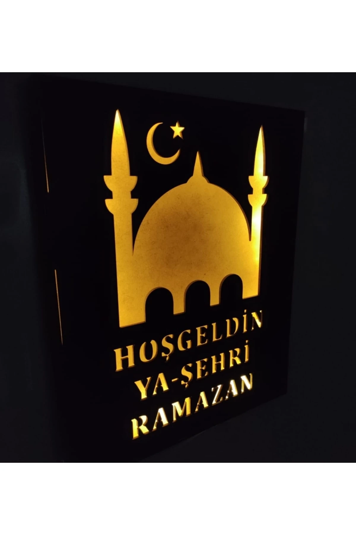 Ahşap Işıklı Ramazan Süsü