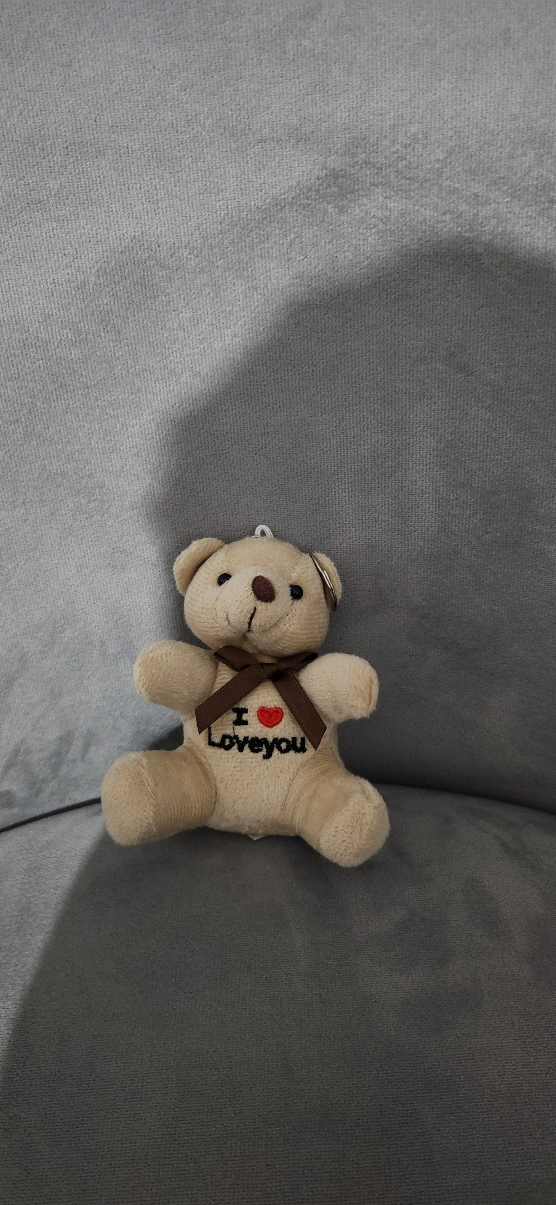I Love You Yazılı Lüks Peluş Ayıcık Anahtarlık 10 cm Süsleme Malzemesi