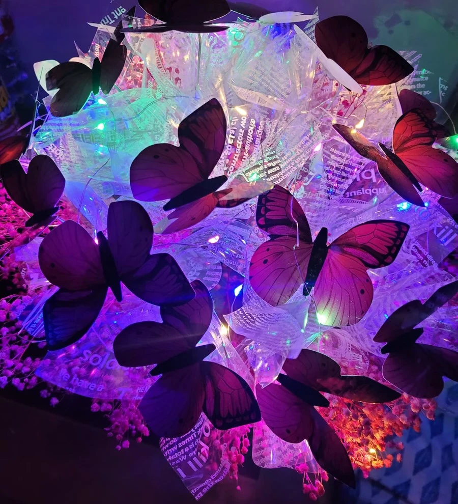 3 Metre Mini Klebek Buketi İmalata Uygun Fonksiyonlu RGB Led