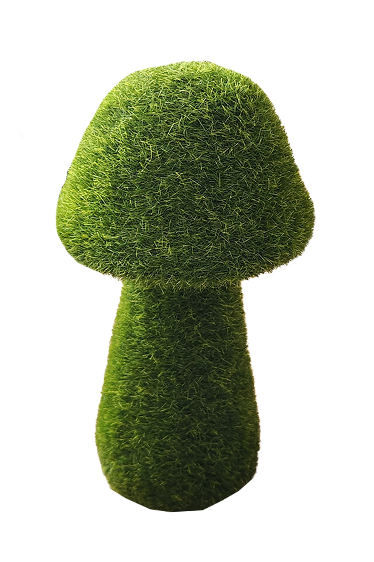 Dekoratif Yeşil Yapay Yosun Bahçe Süsü Mini Strafor Uzun Mantar 23x12 cm