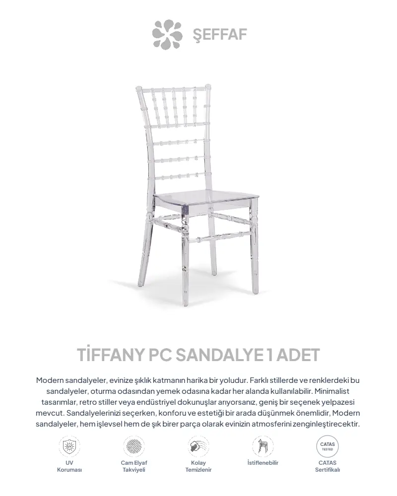 crea　ティファニー Tiffany Düğün & Etkinlik Sandalye