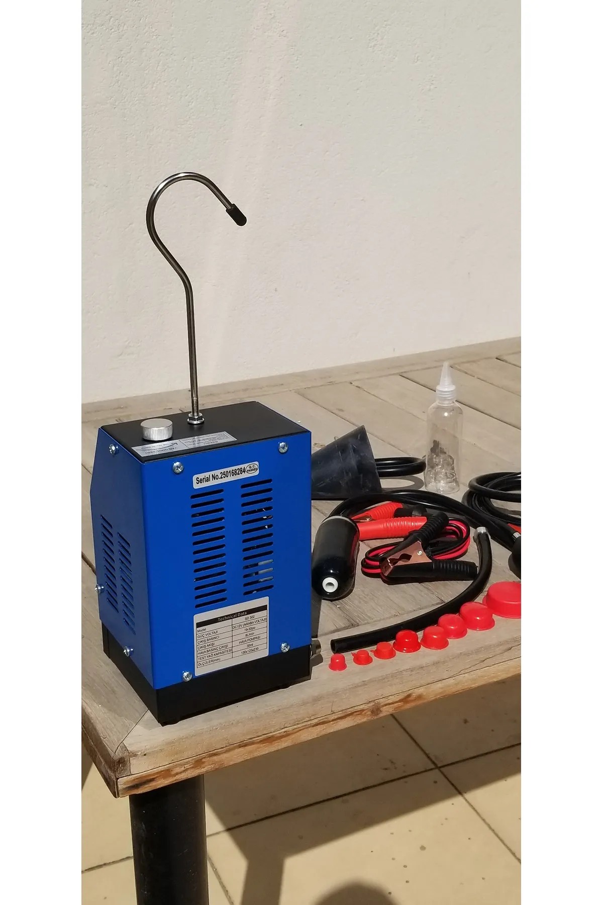 DUMAN KAÇAK TEST CİHAZI MAVİ KASA FULL EKİPMAN AKSESUAR