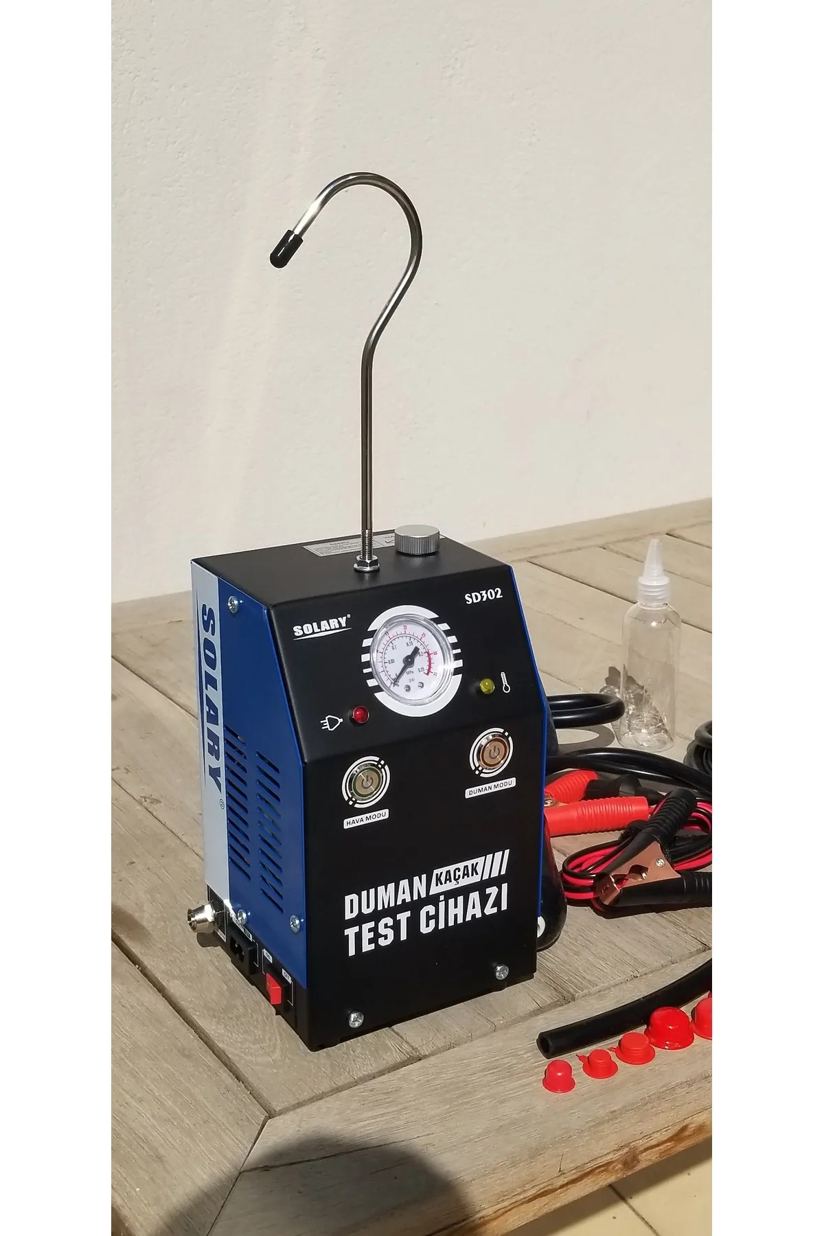 DUMAN KAÇAK TEST CİHAZI MAVİ KASA FULL EKİPMAN AKSESUAR