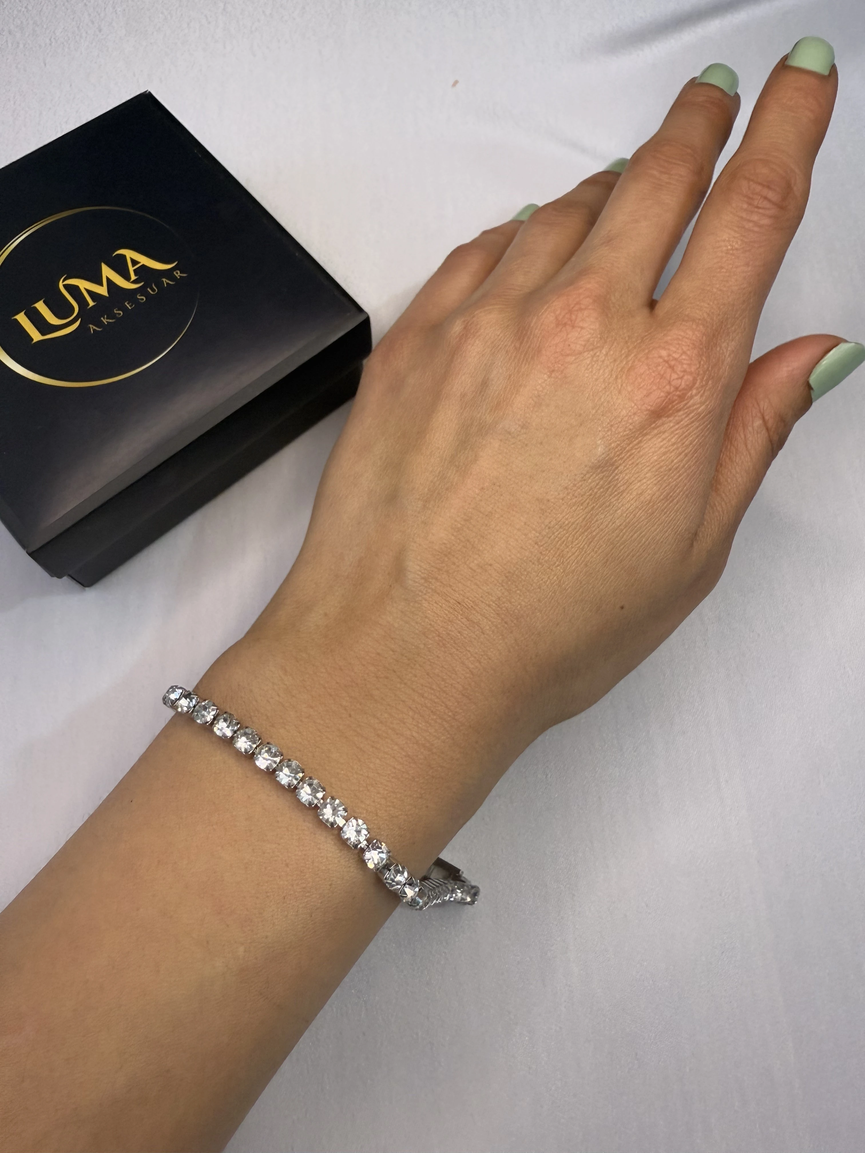 Klipsli Suyolu Bileklik - SILVER