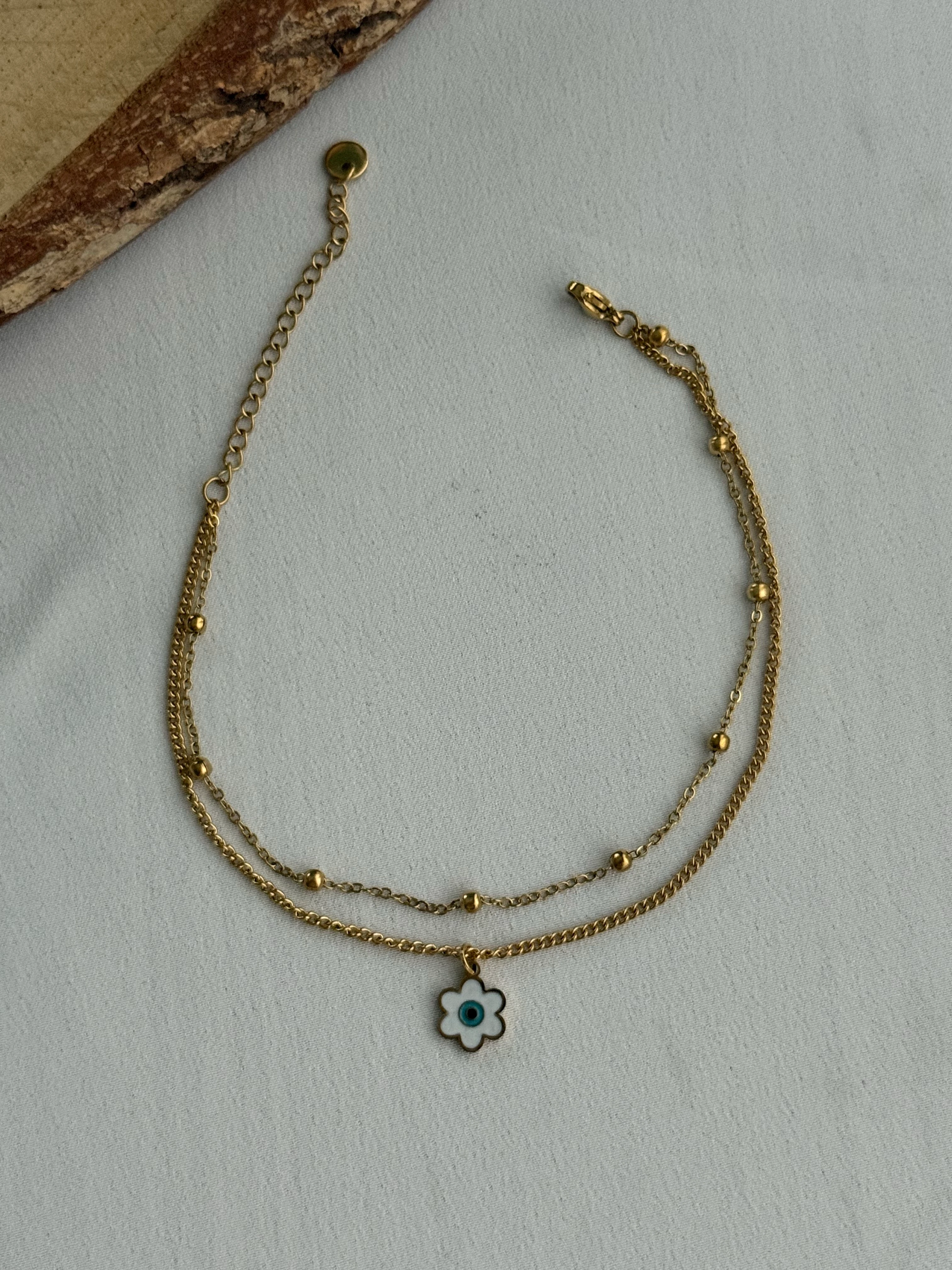 Beyaz Çiçek Halhal