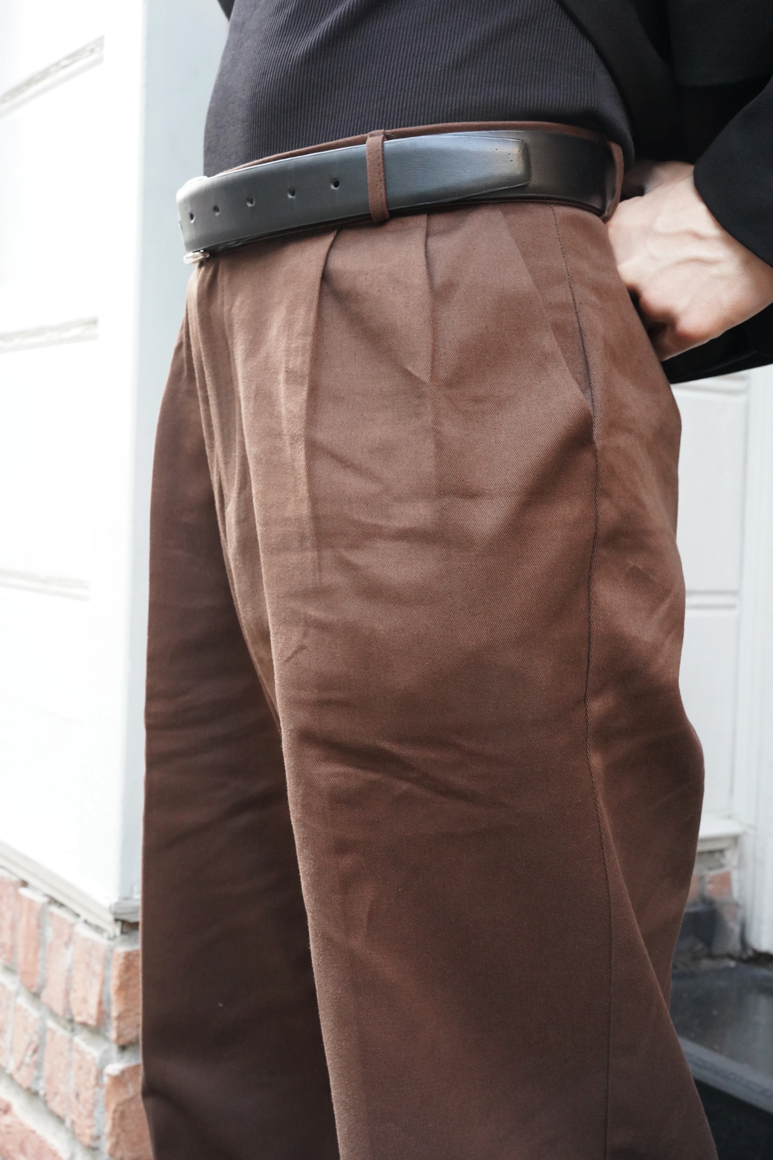 Còir Koyu Kahve Kumaş Pantolon