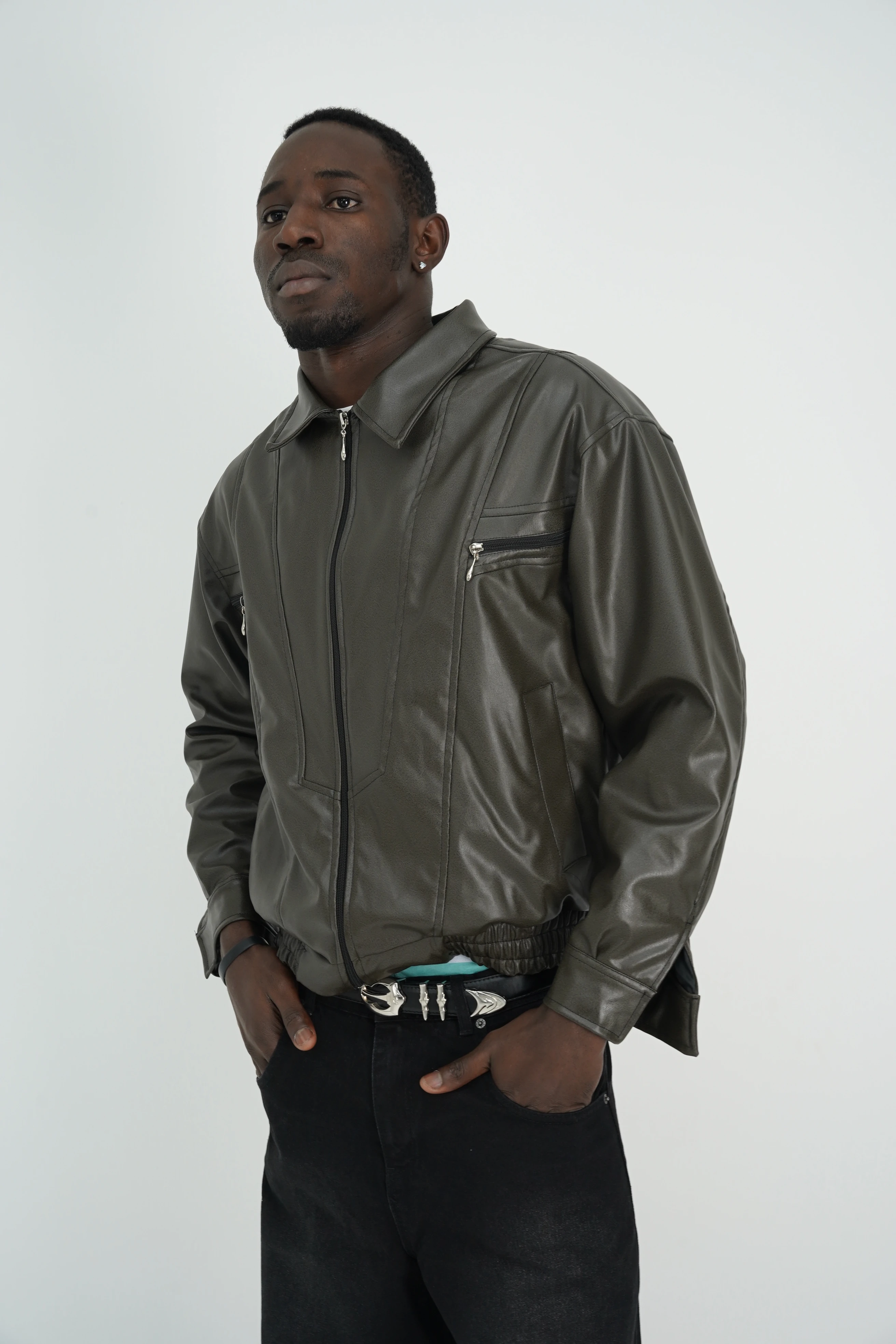 Vyre Haki Deri Ceket