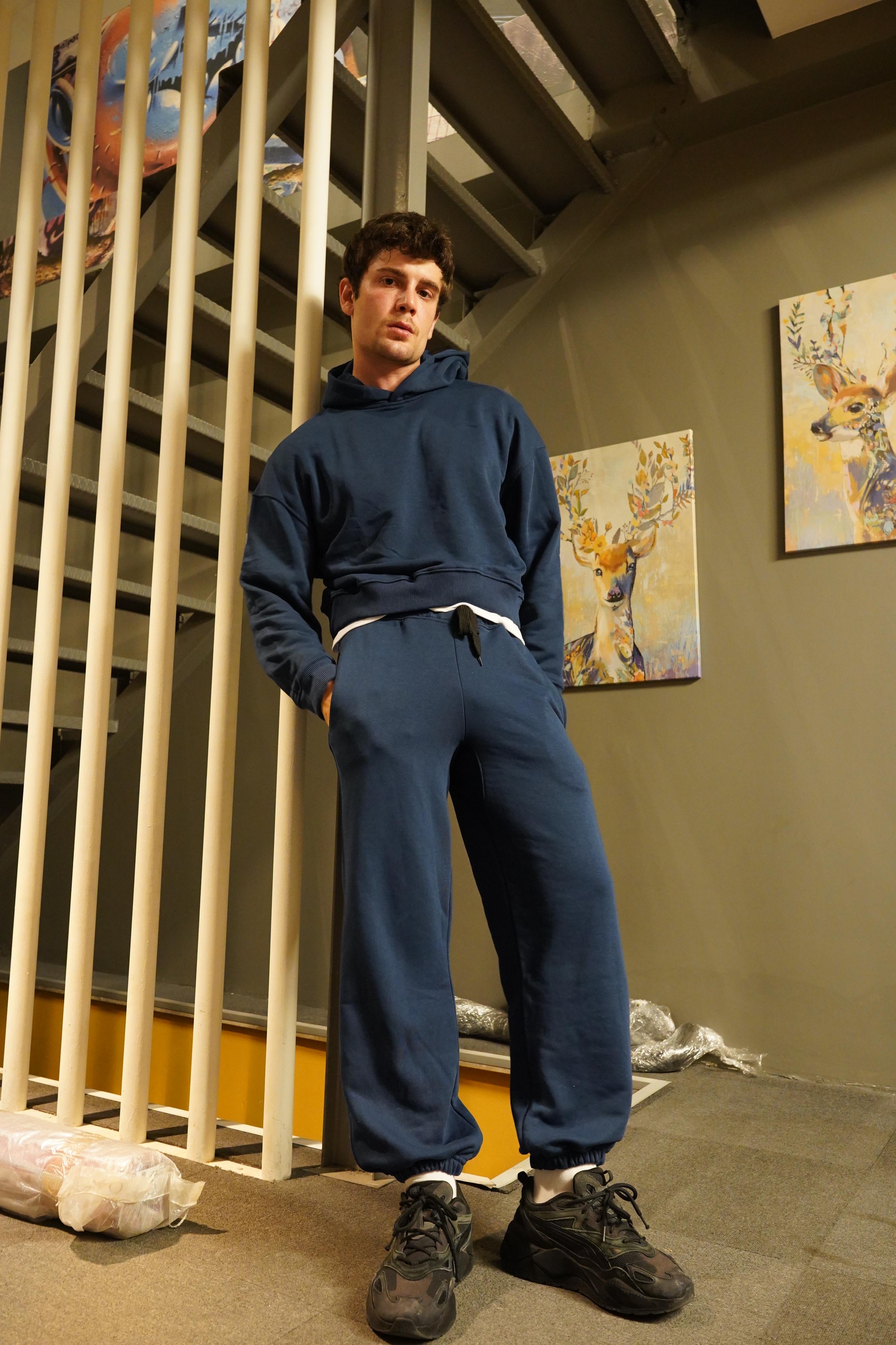 Baggy Lacivert Eşofman