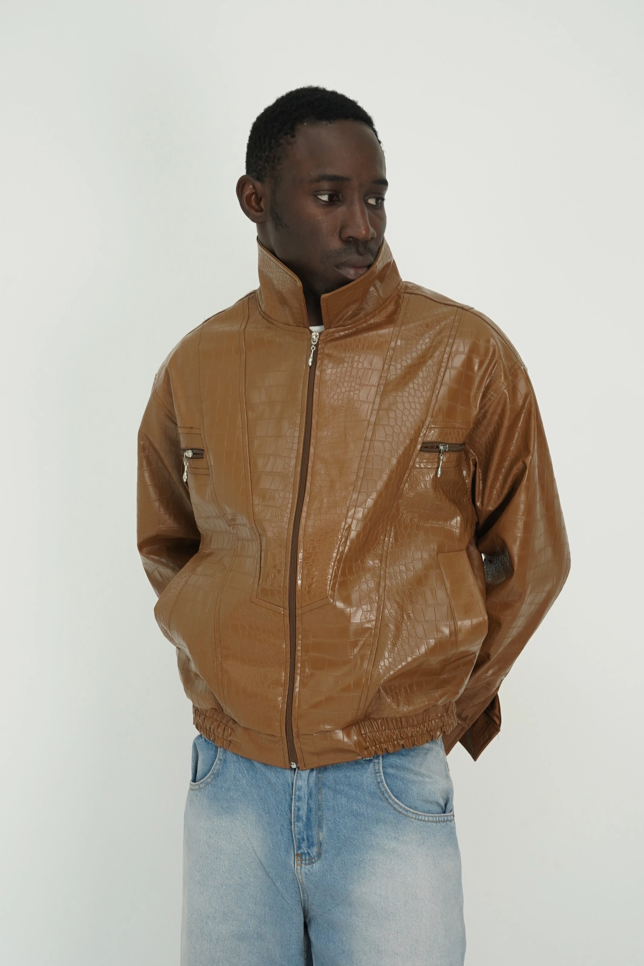 Vyre Açık Kahve Deri Ceket