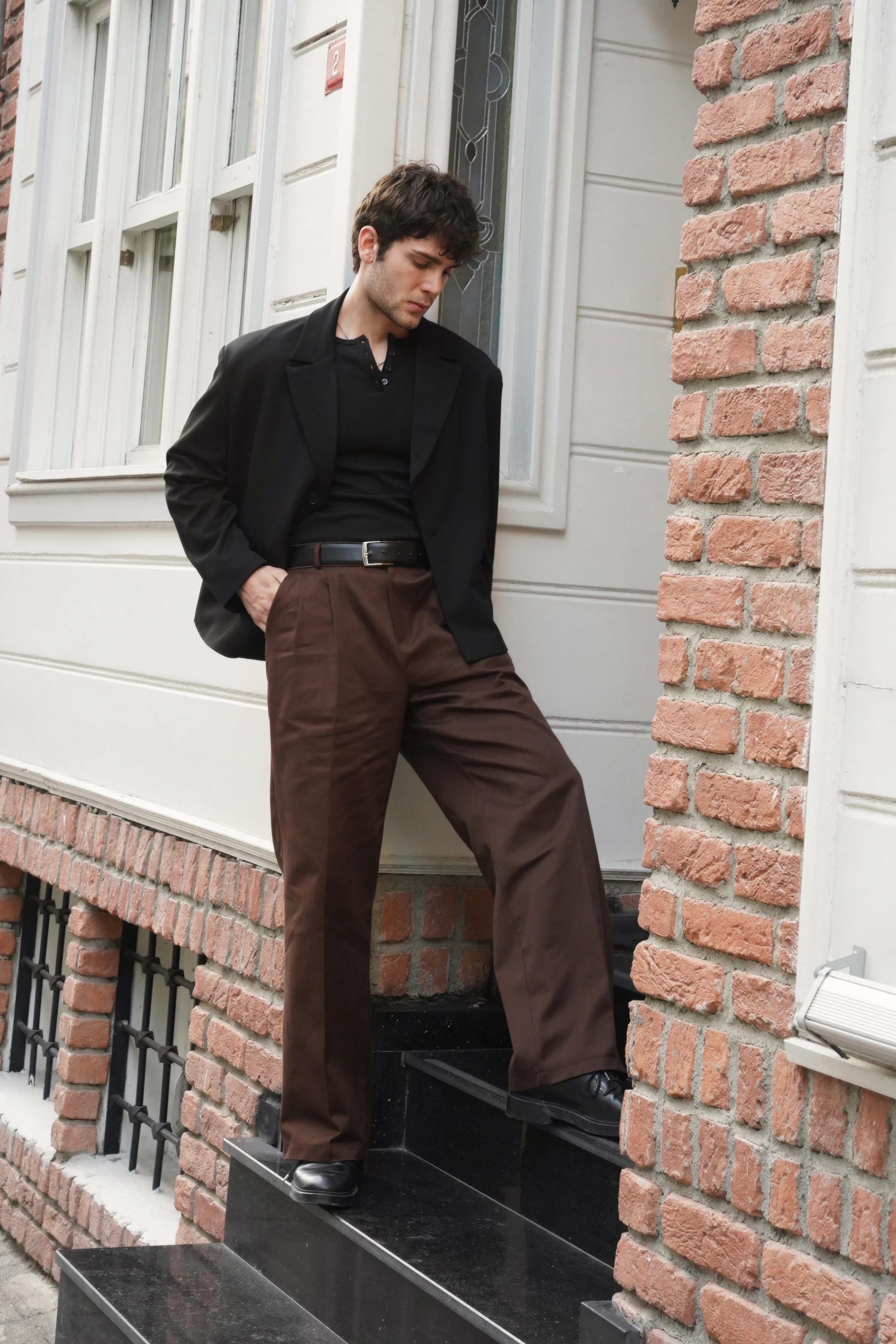 Còir Koyu Kahve Kumaş Pantolon