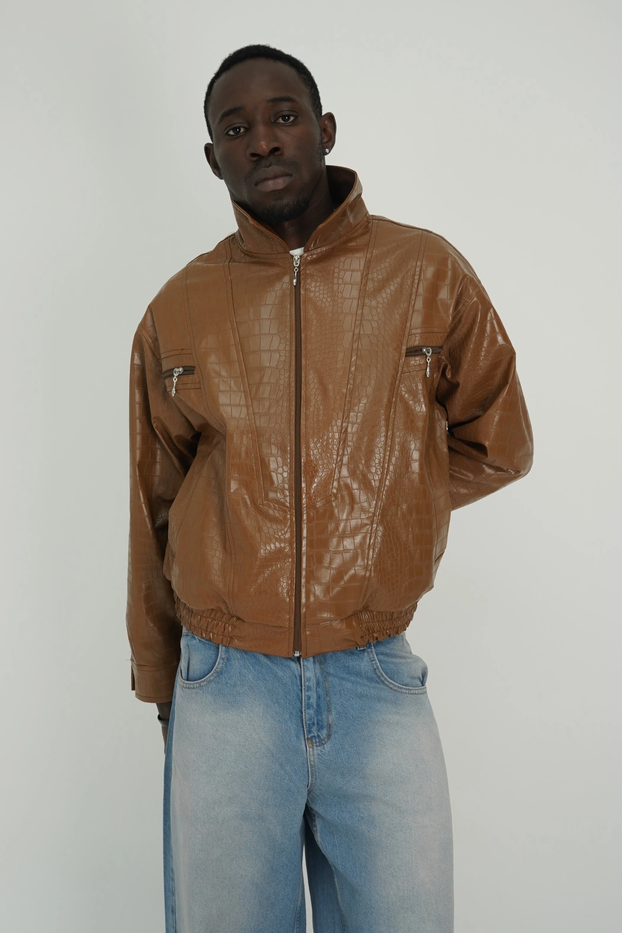 Vyre Açık Kahve Deri Ceket