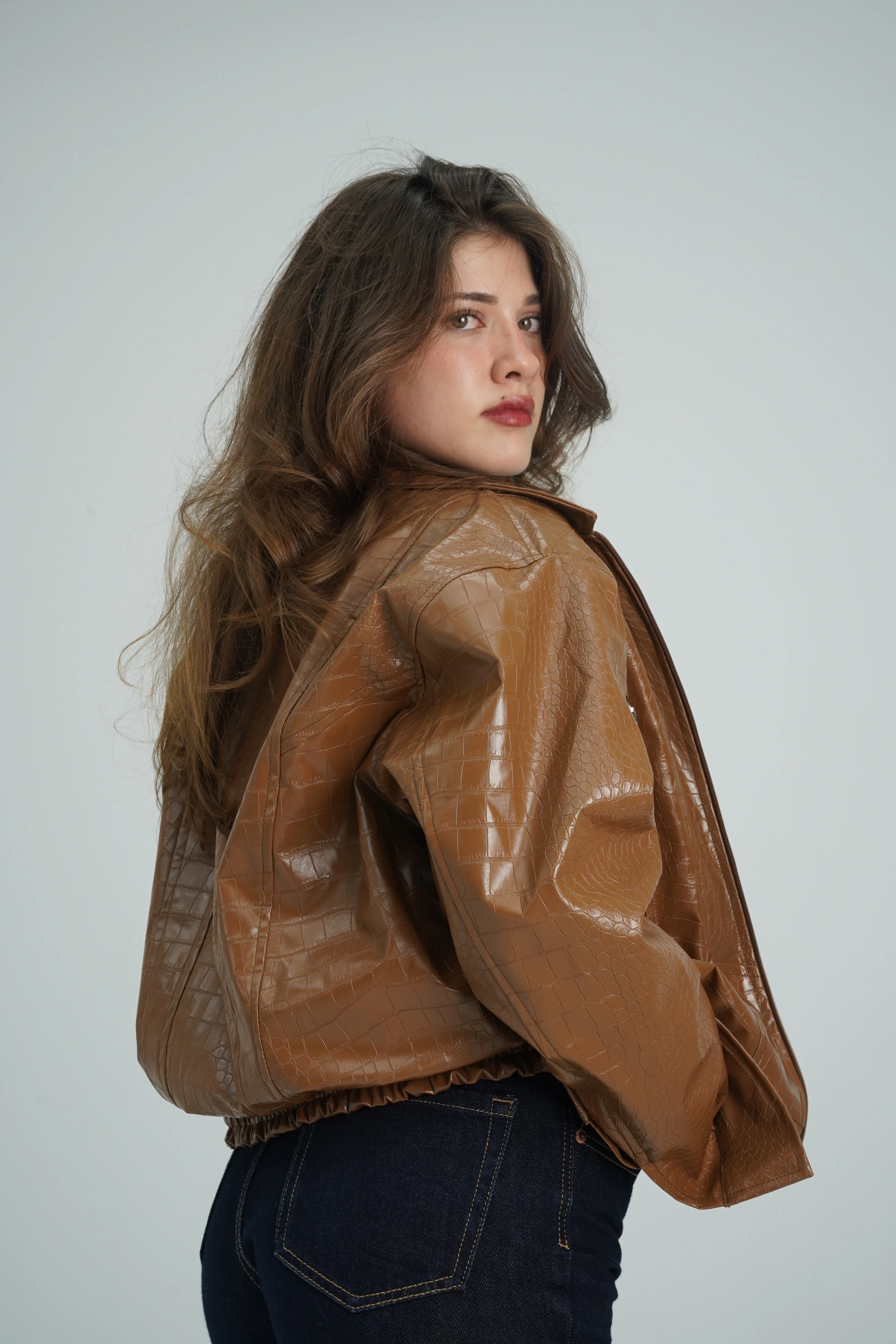 Vyre Açık Kahve Deri Ceket