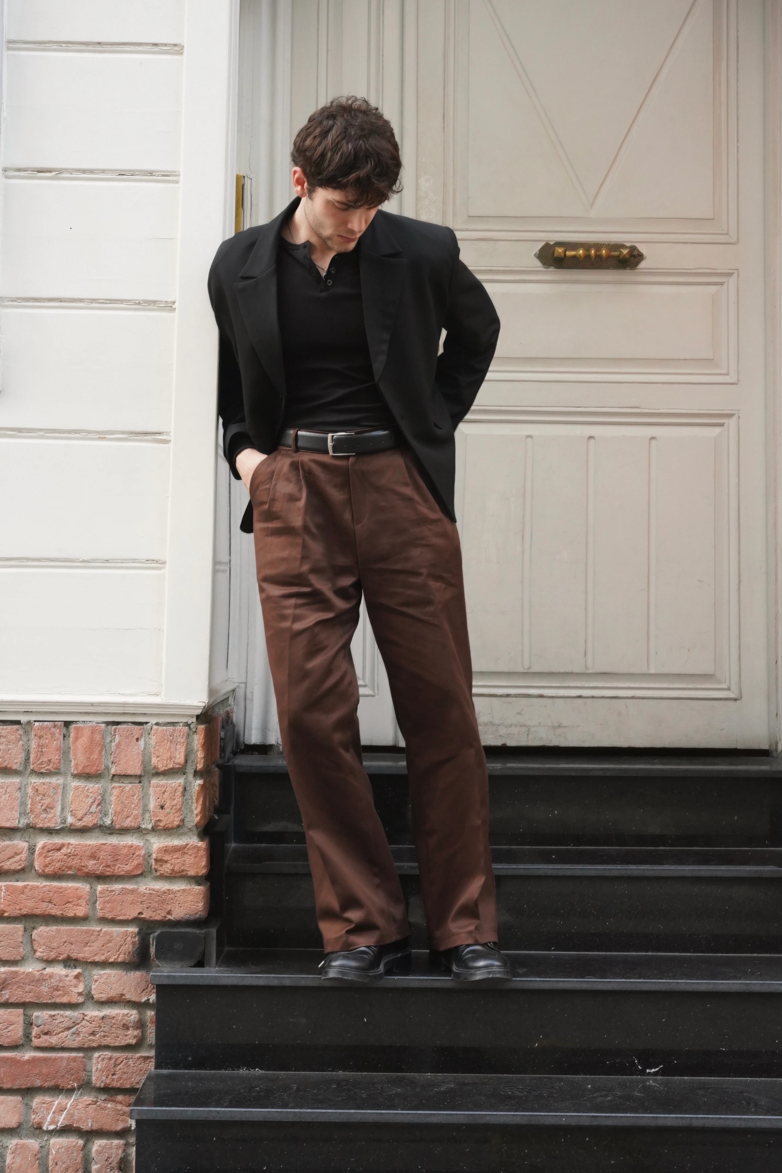 Còir Koyu Kahve Kumaş Pantolon