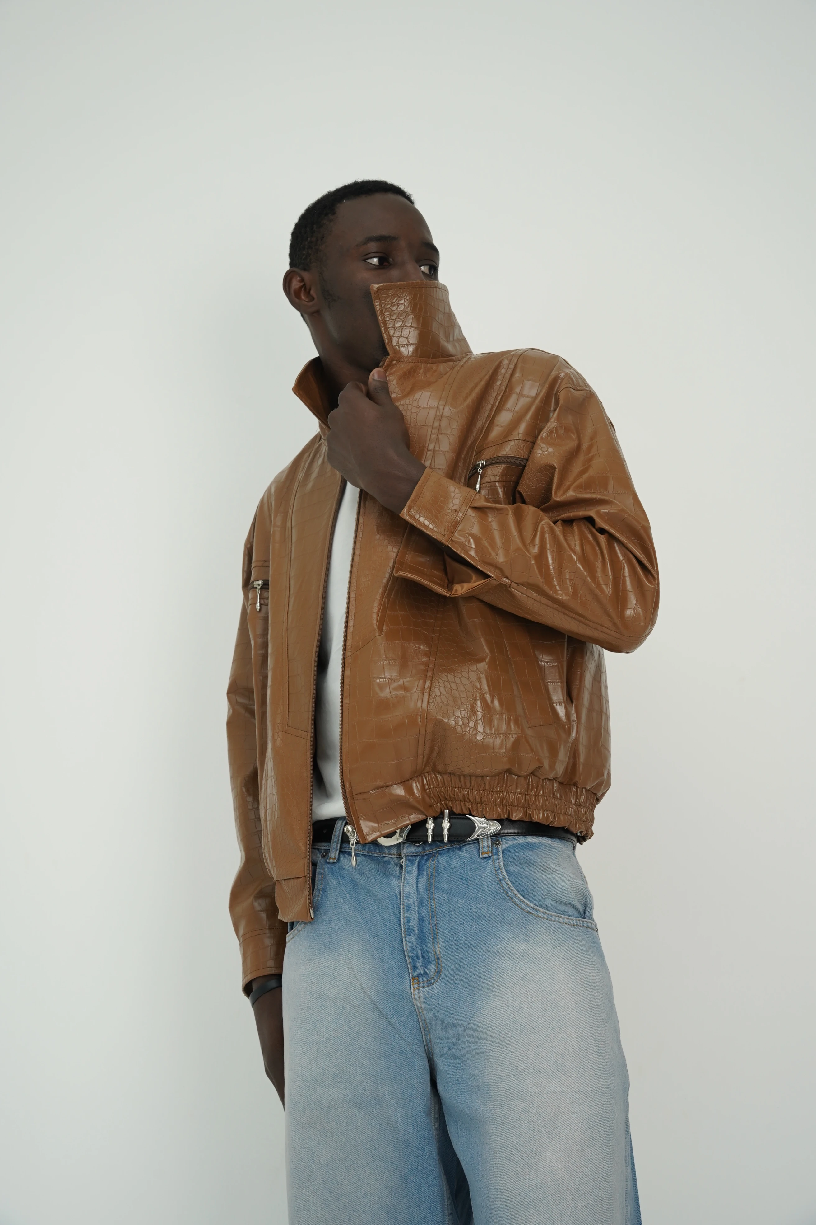 Vyre Açık Kahve Deri Ceket