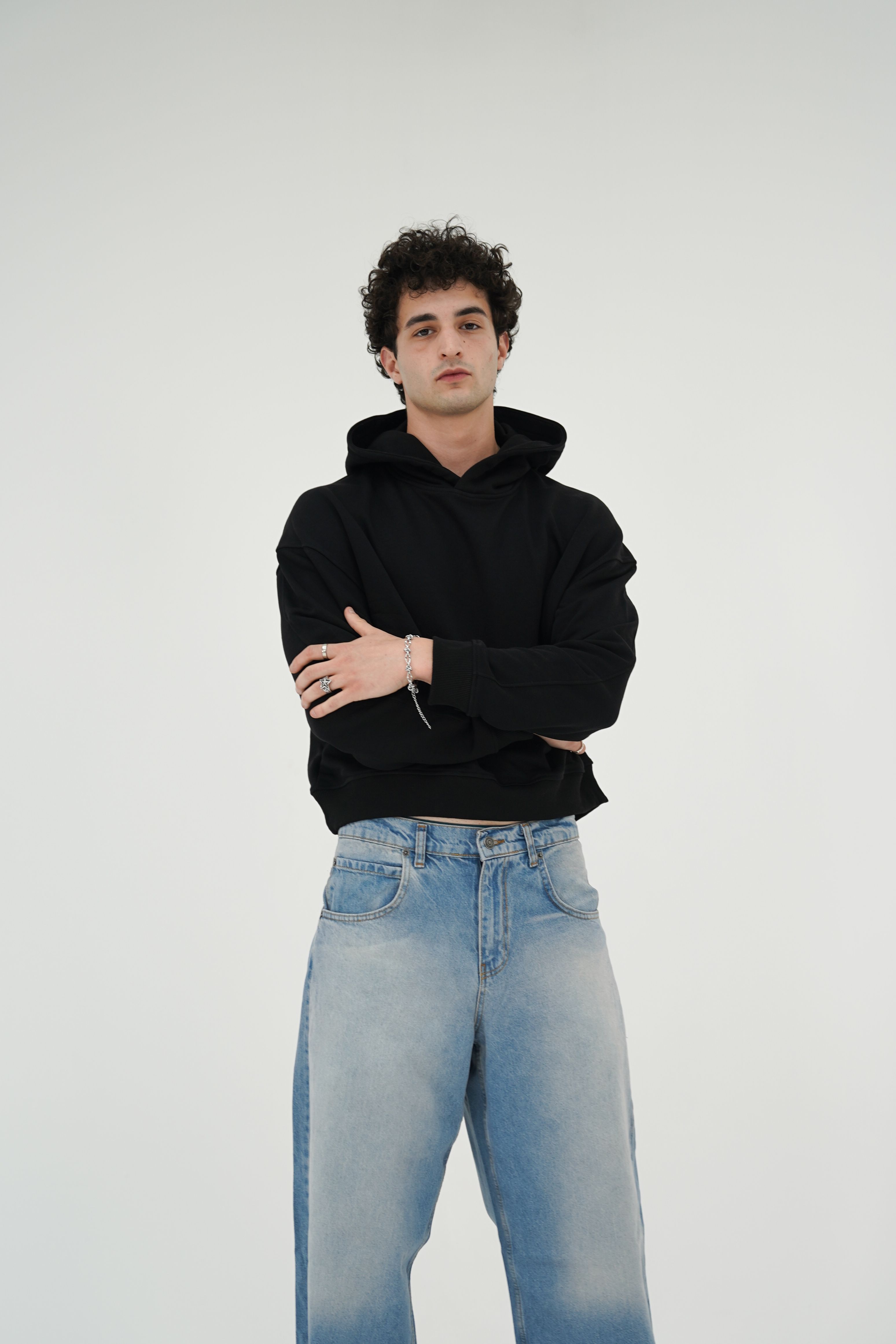 Boxy Siyah Sweatshirt