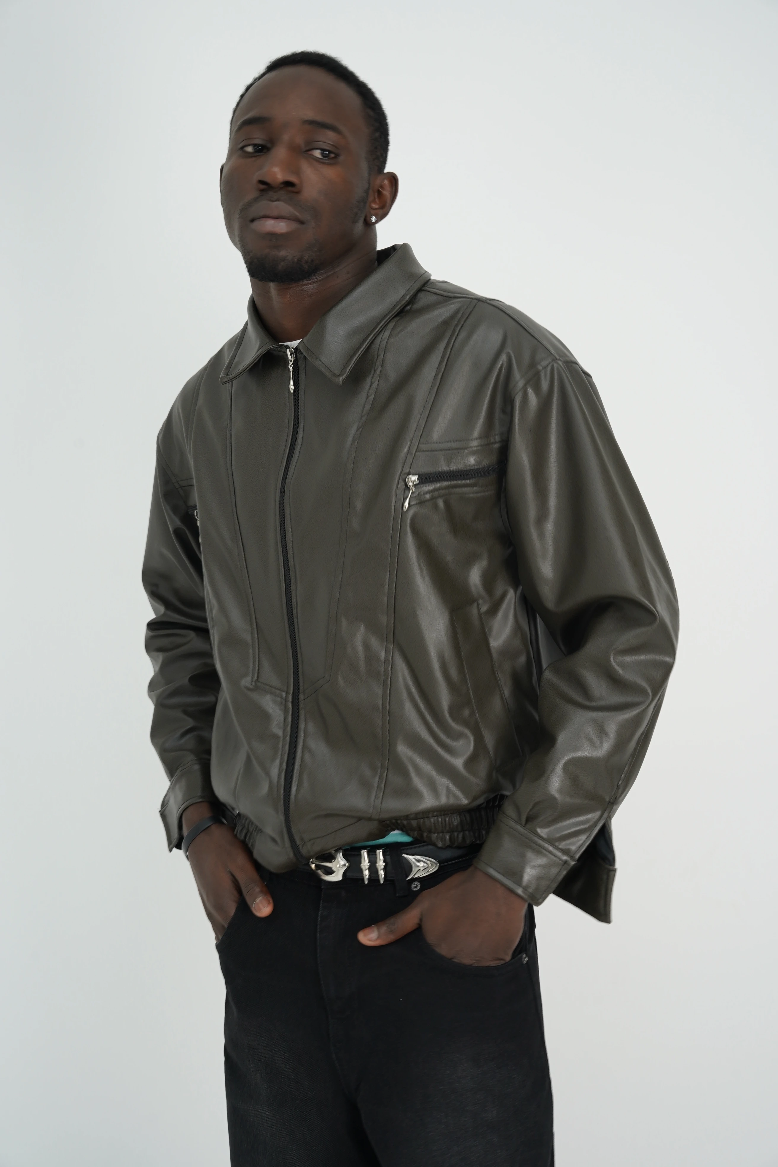 Vyre Haki Deri Ceket