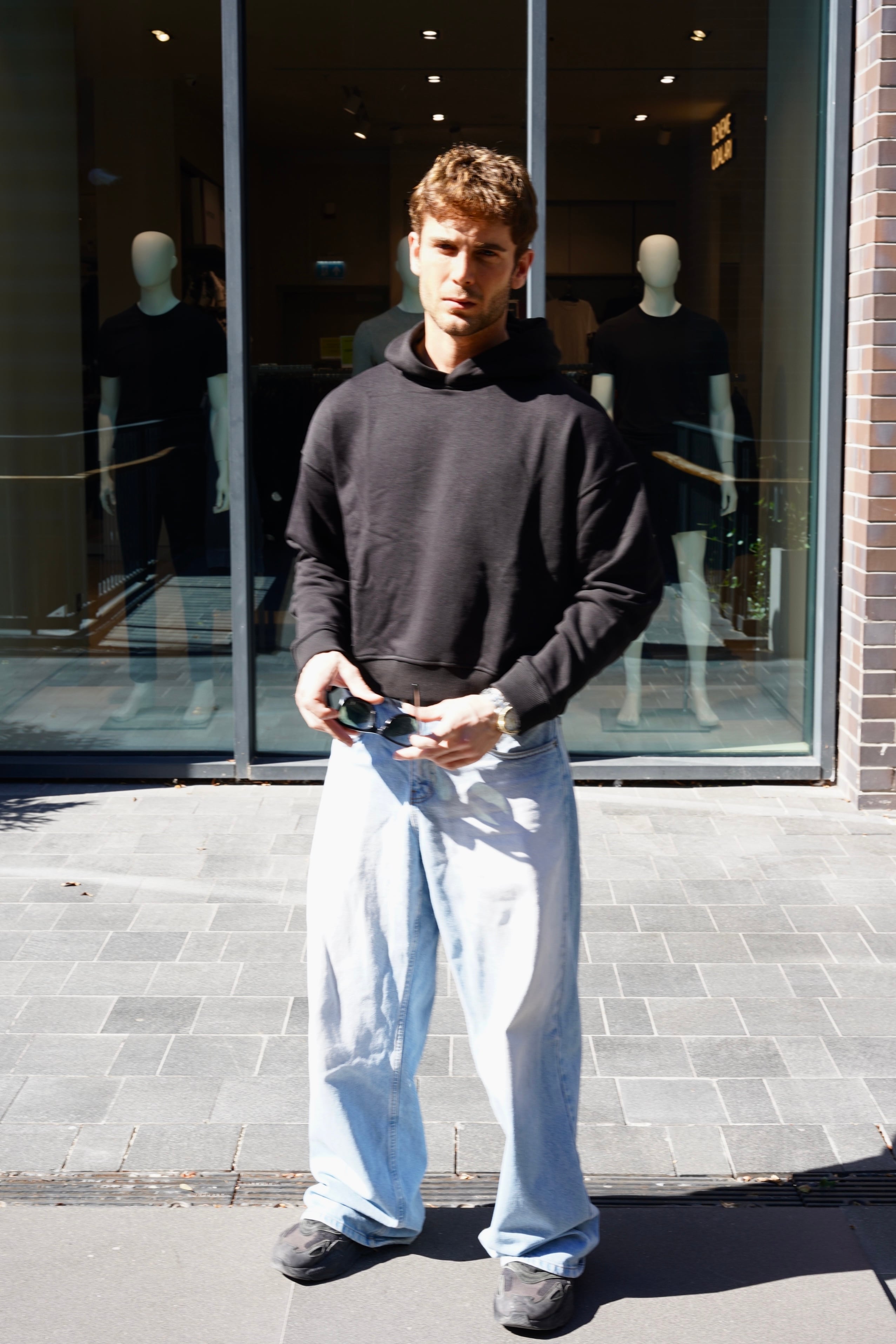Boxy Siyah Sweatshirt