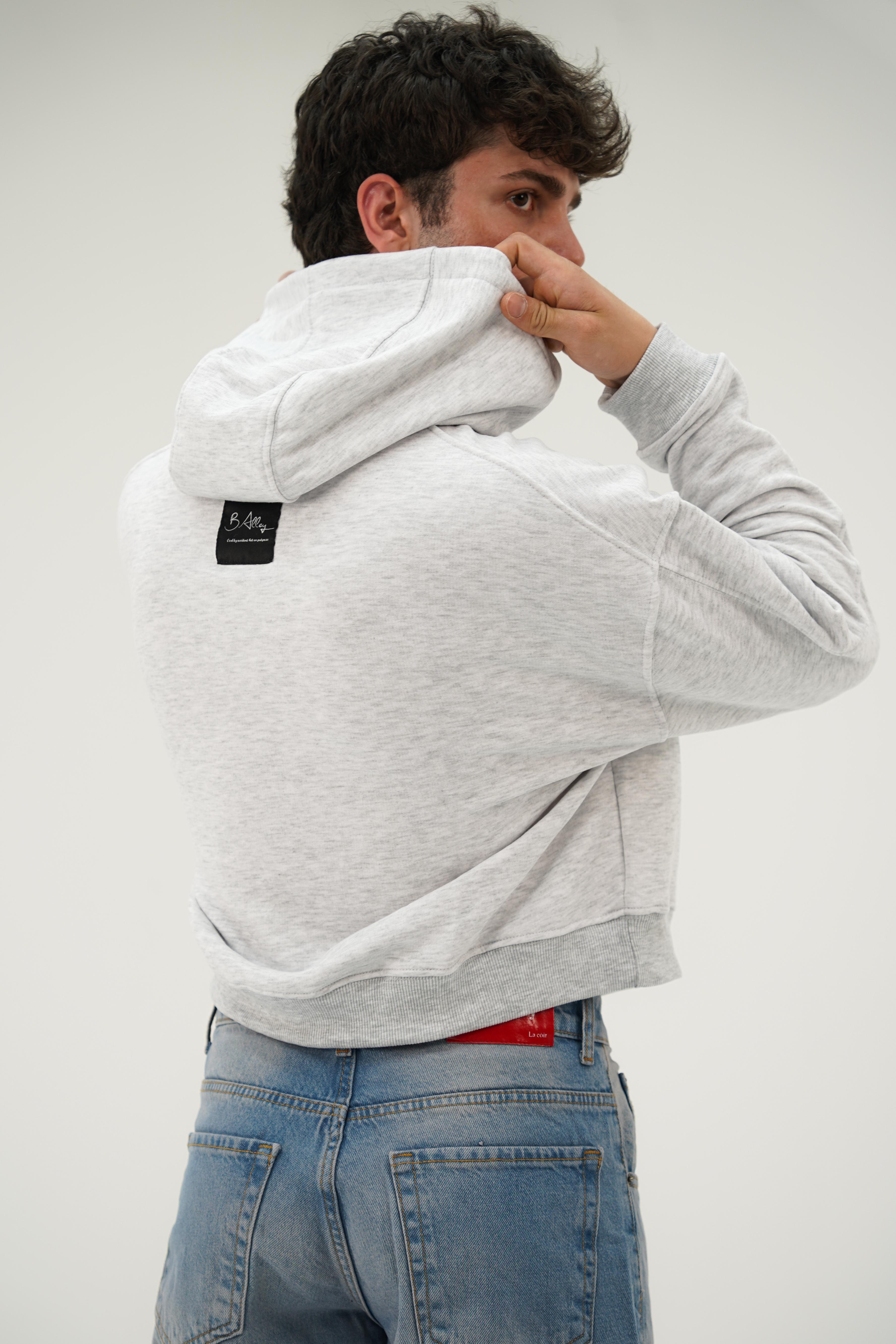 Boxy Gri Sweatshirt