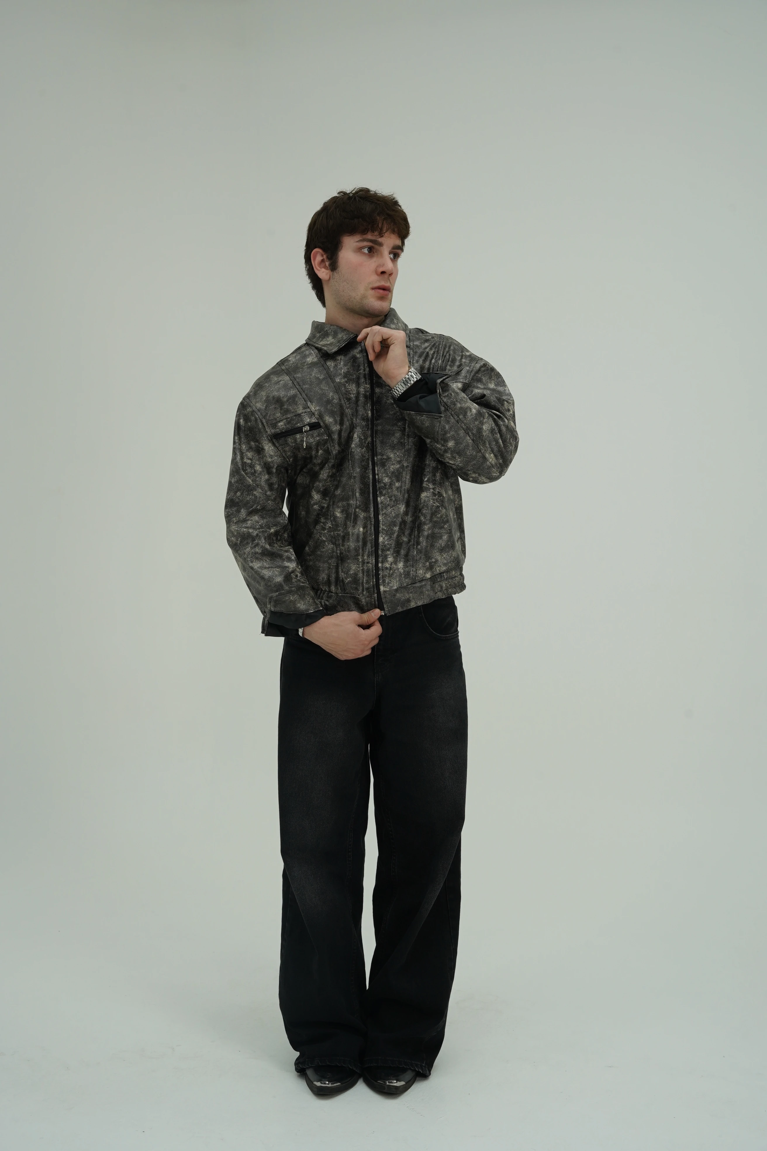 Vyre Kamuflaj Deri Ceket