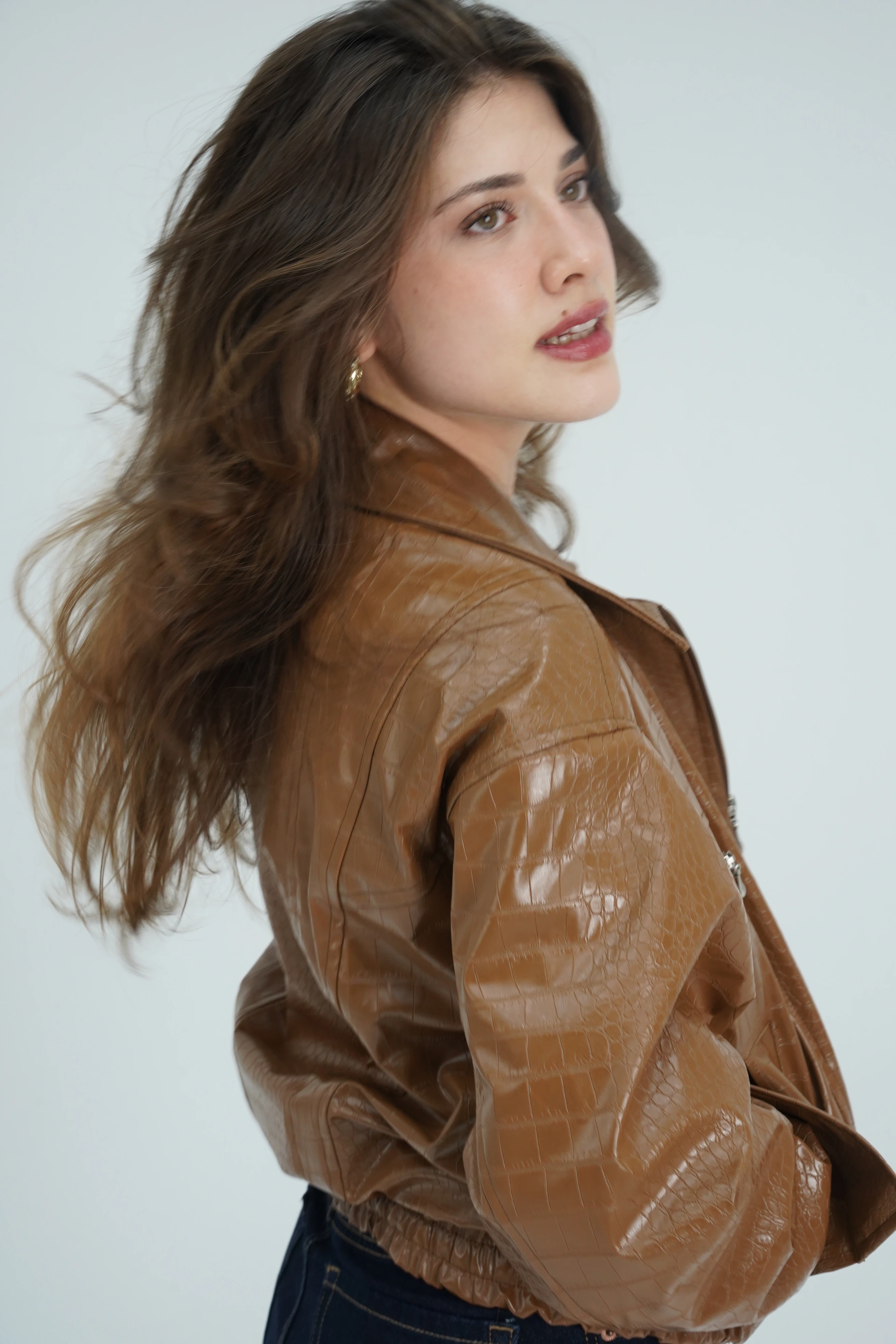 Vyre Açık Kahve Deri Ceket