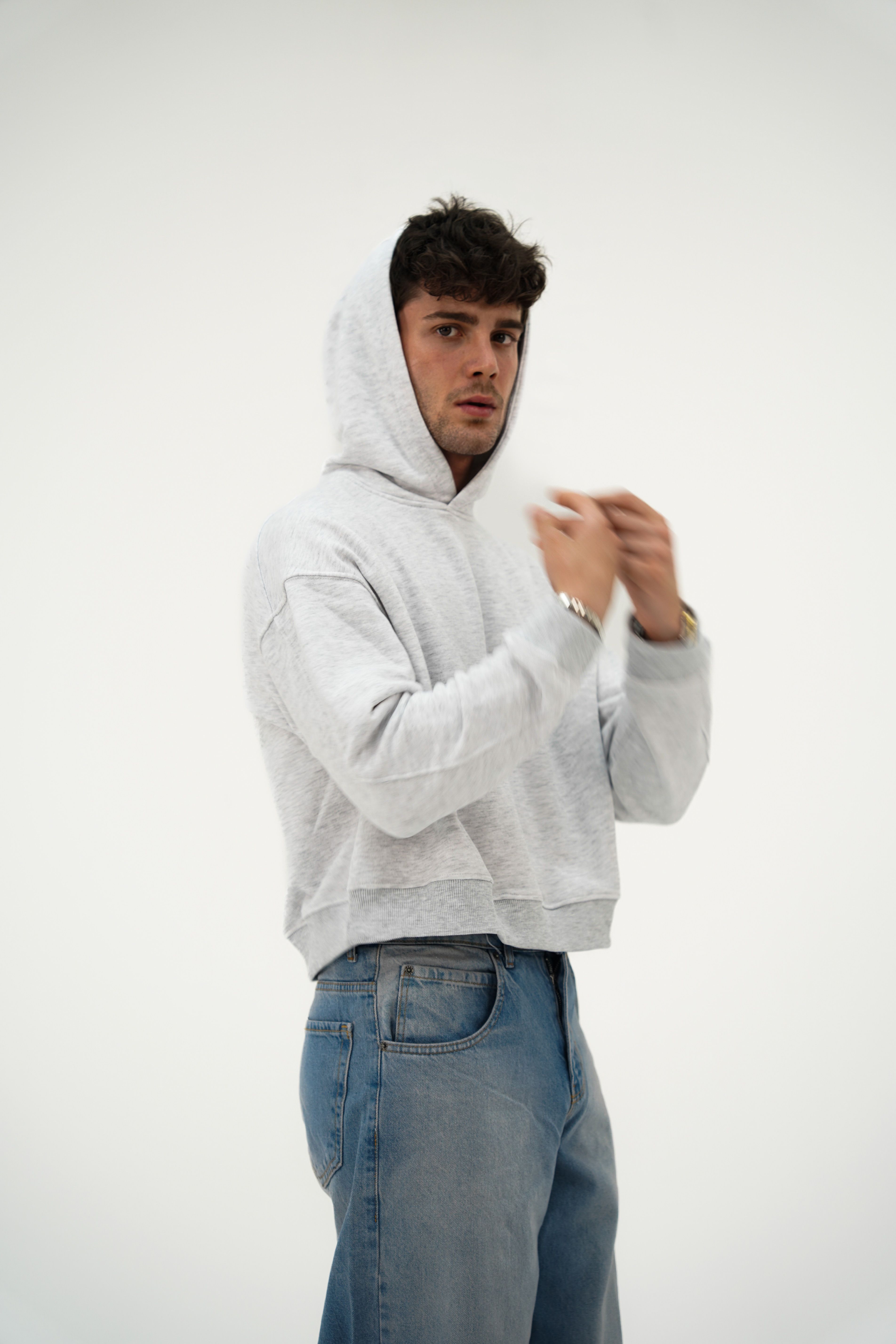 Boxy Gri Sweatshirt