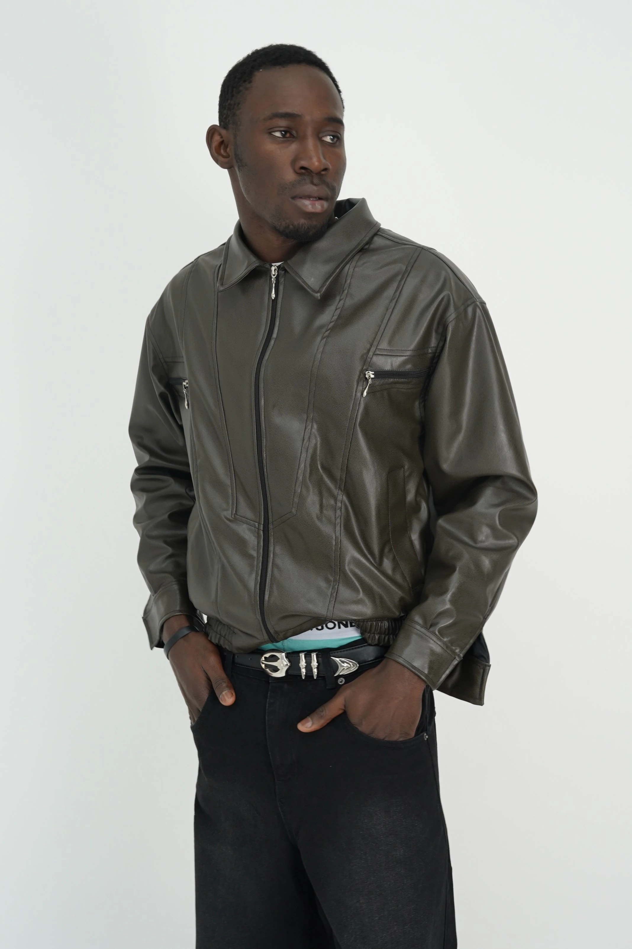 Vyre Haki Deri Ceket