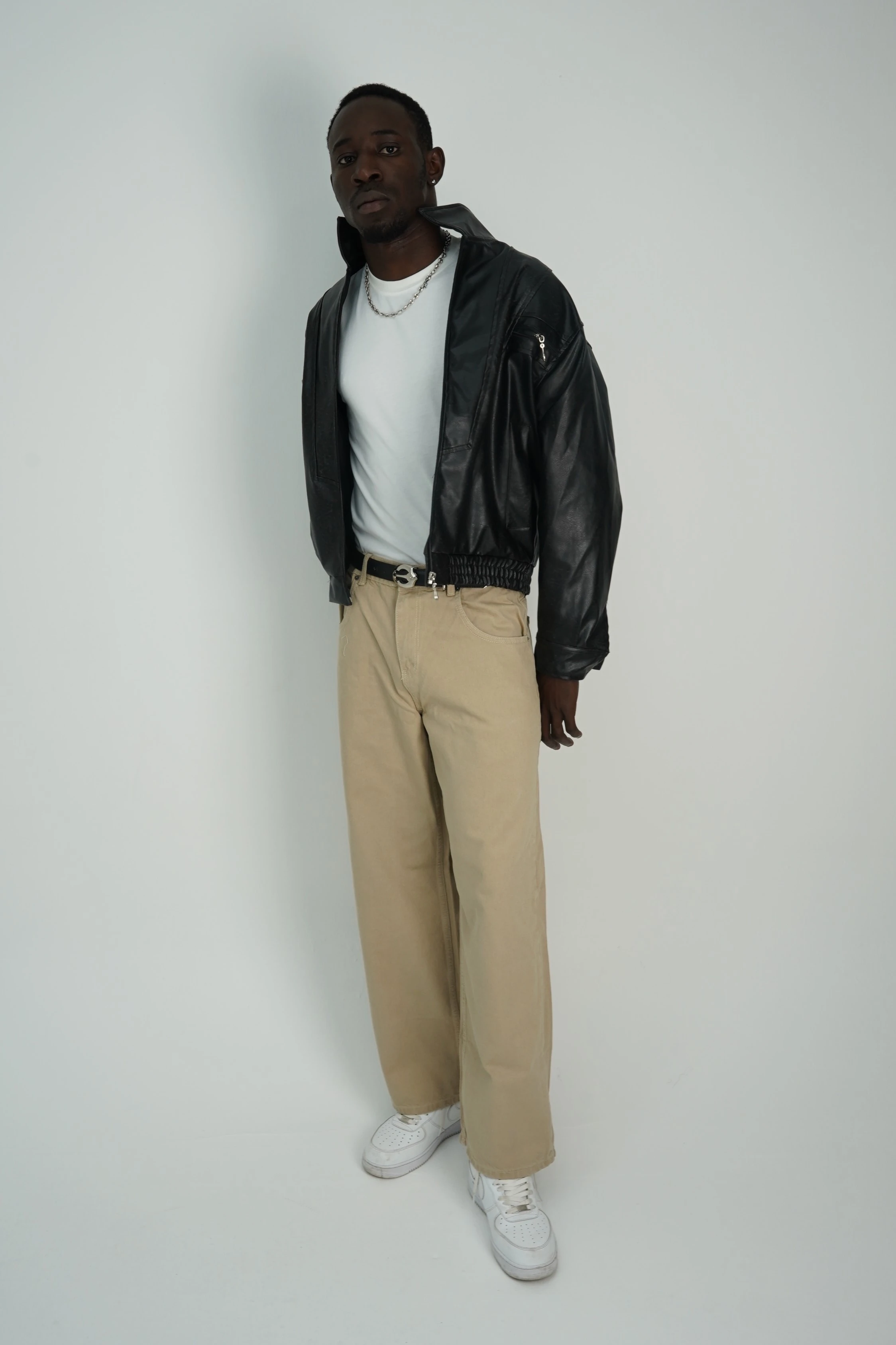 Vyre Eskitme Siyah Deri Ceket