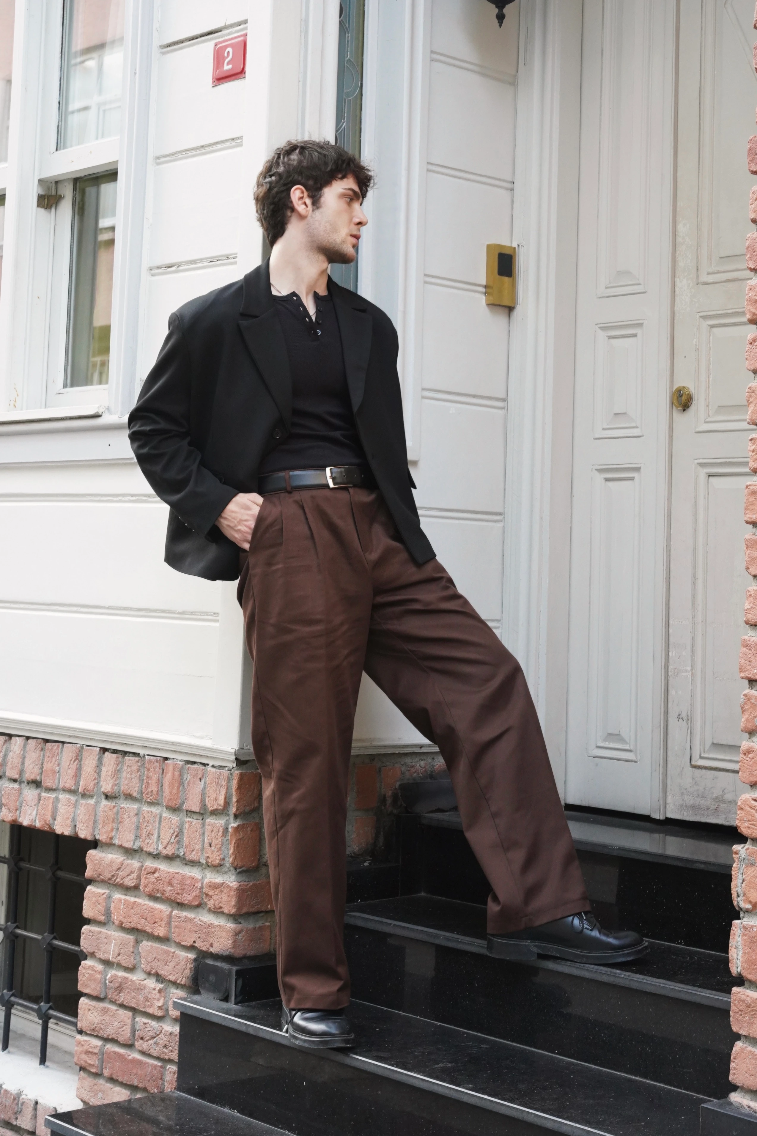 Còir Koyu Kahve Kumaş Pantolon