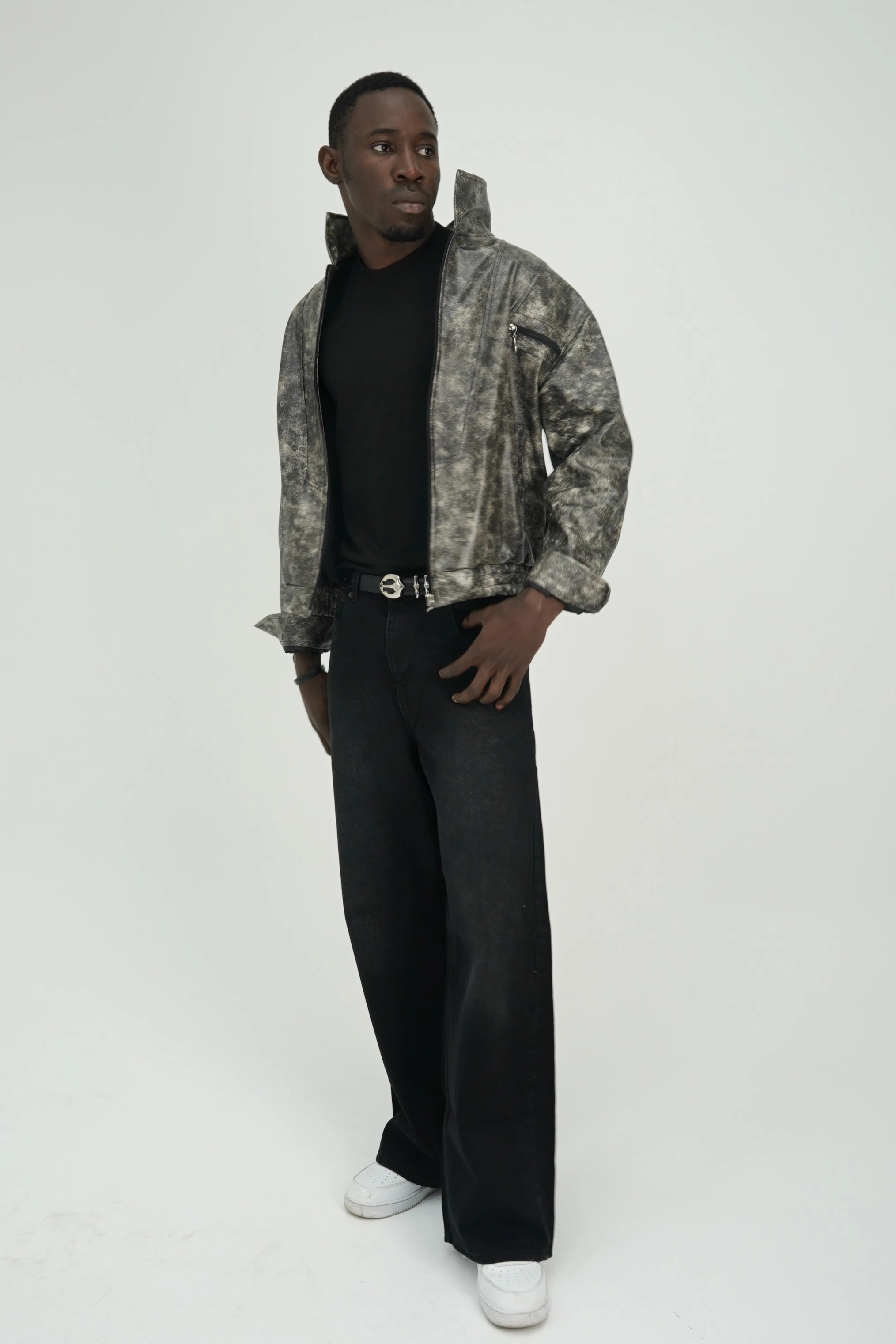 Vyre Kamuflaj Deri Ceket