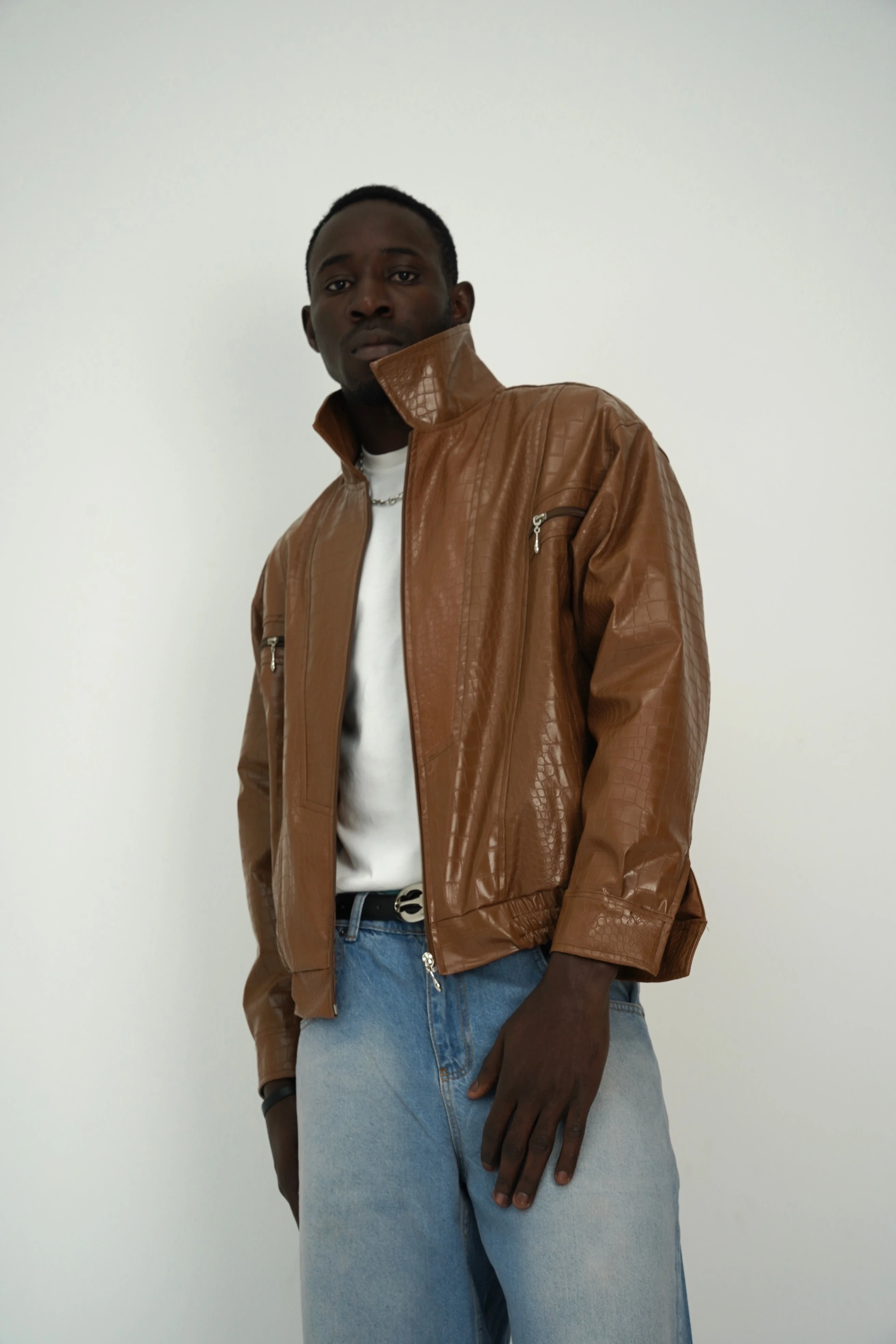 Vyre Açık Kahve Deri Ceket