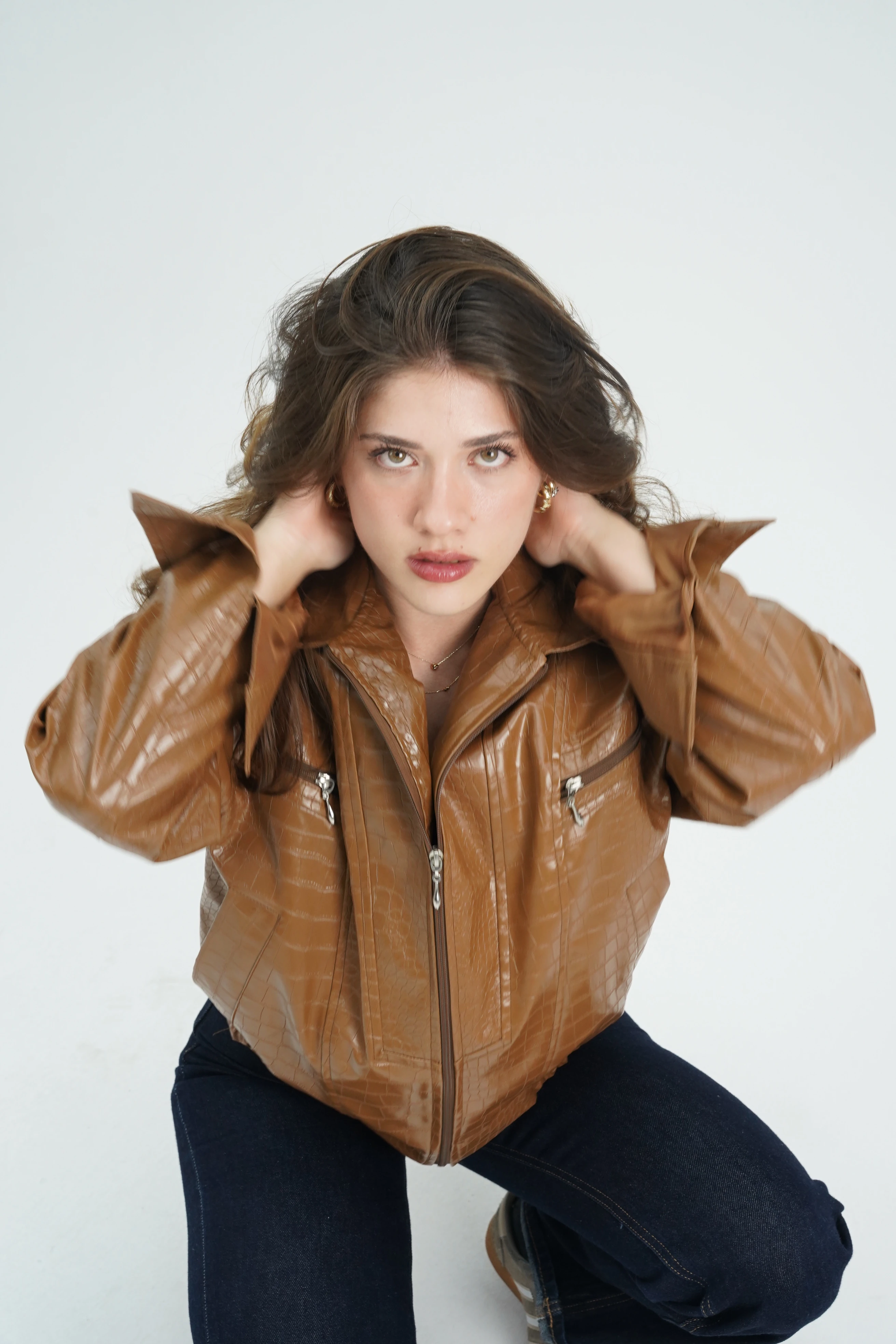 Vyre Açık Kahve Deri Ceket