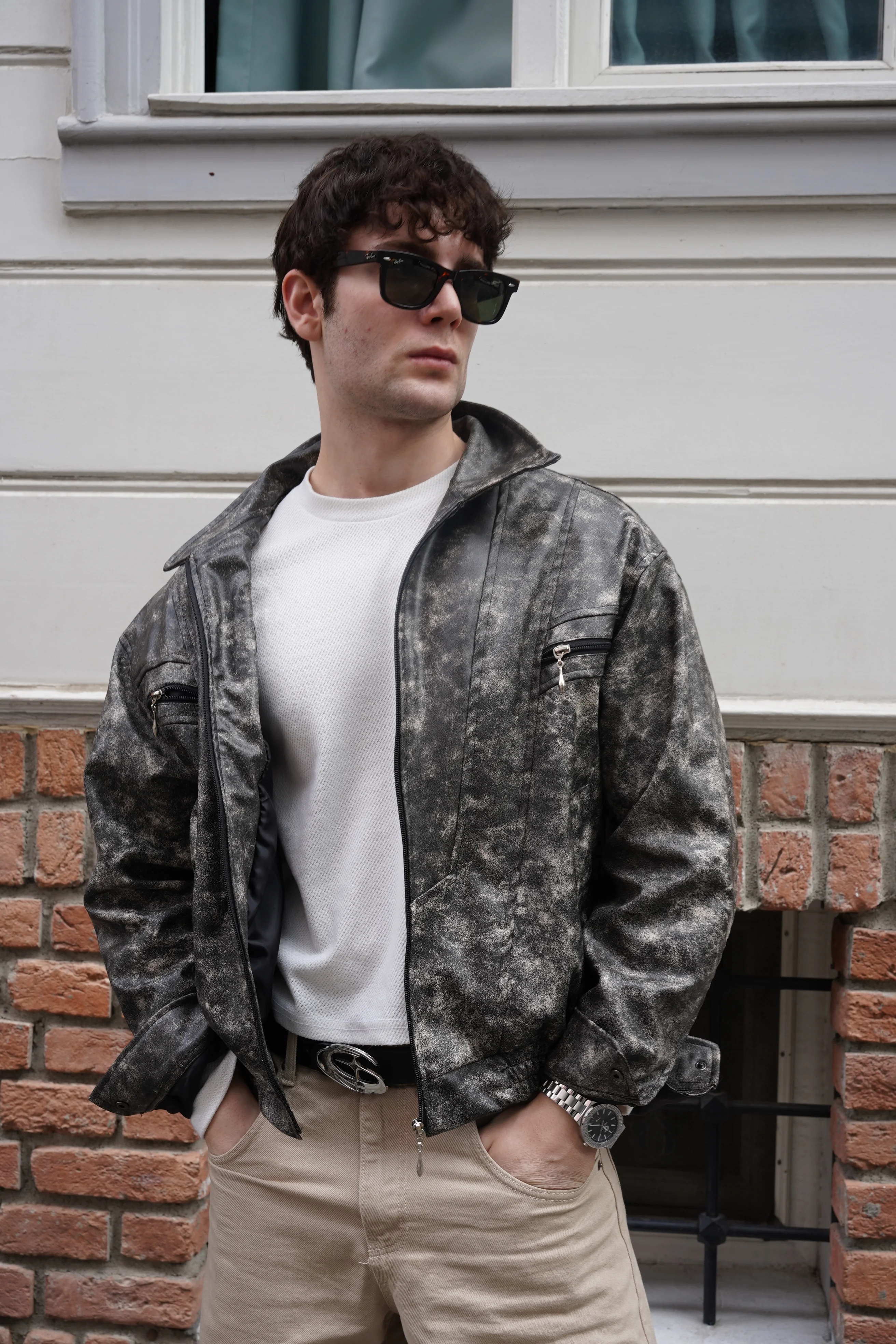 Vyre Kamuflaj Deri Ceket