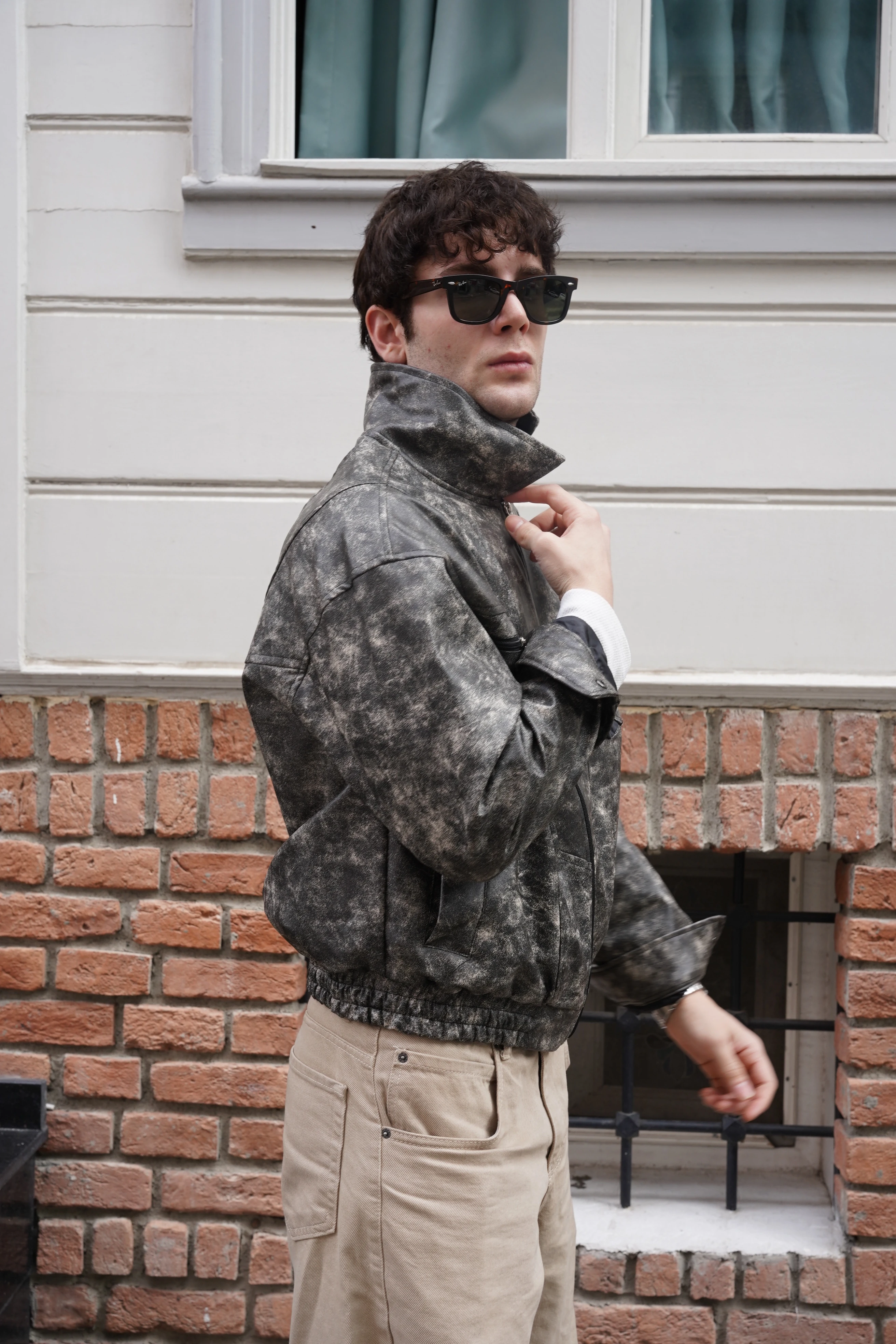 Vyre Kamuflaj Deri Ceket