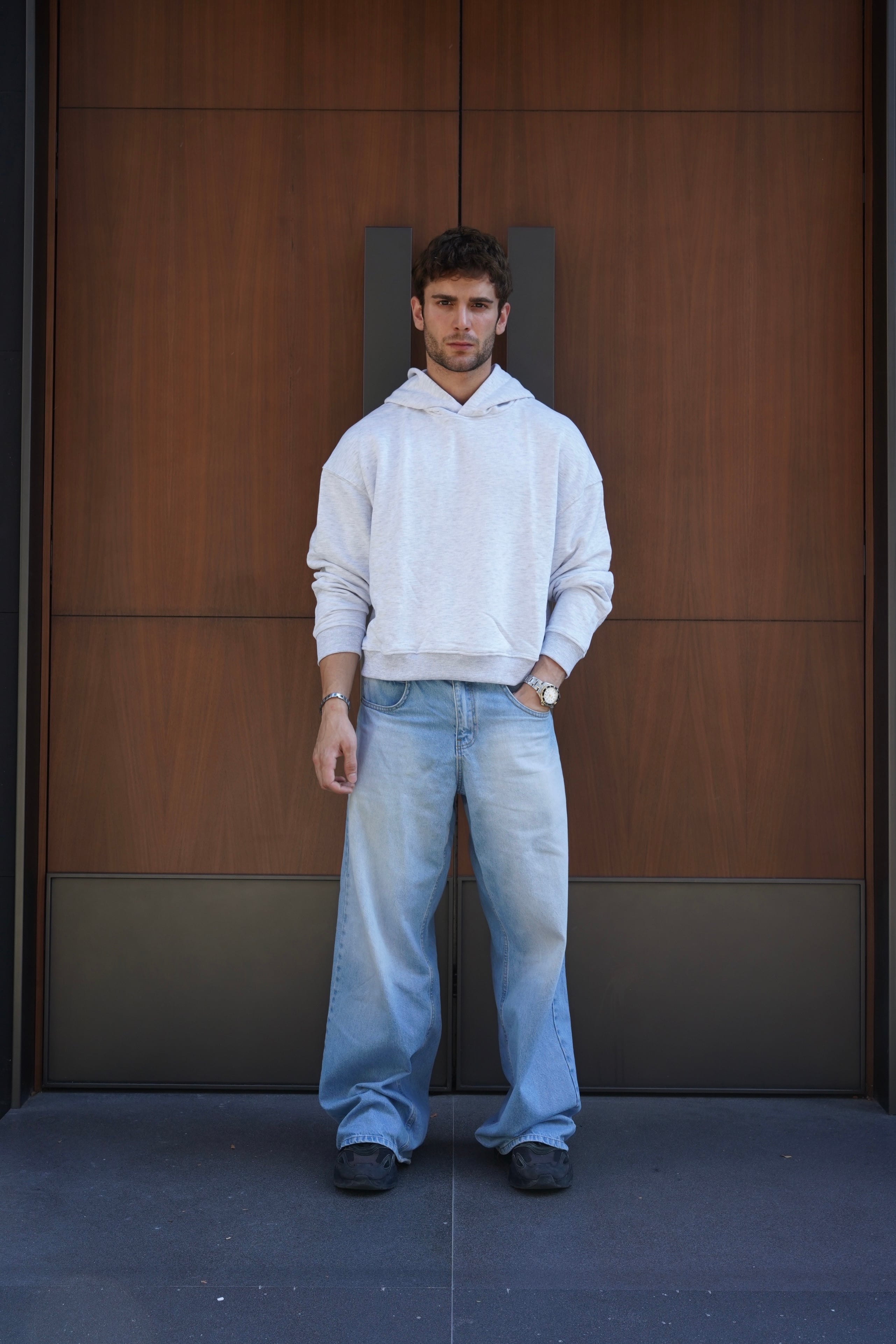 Boxy Gri Sweatshirt