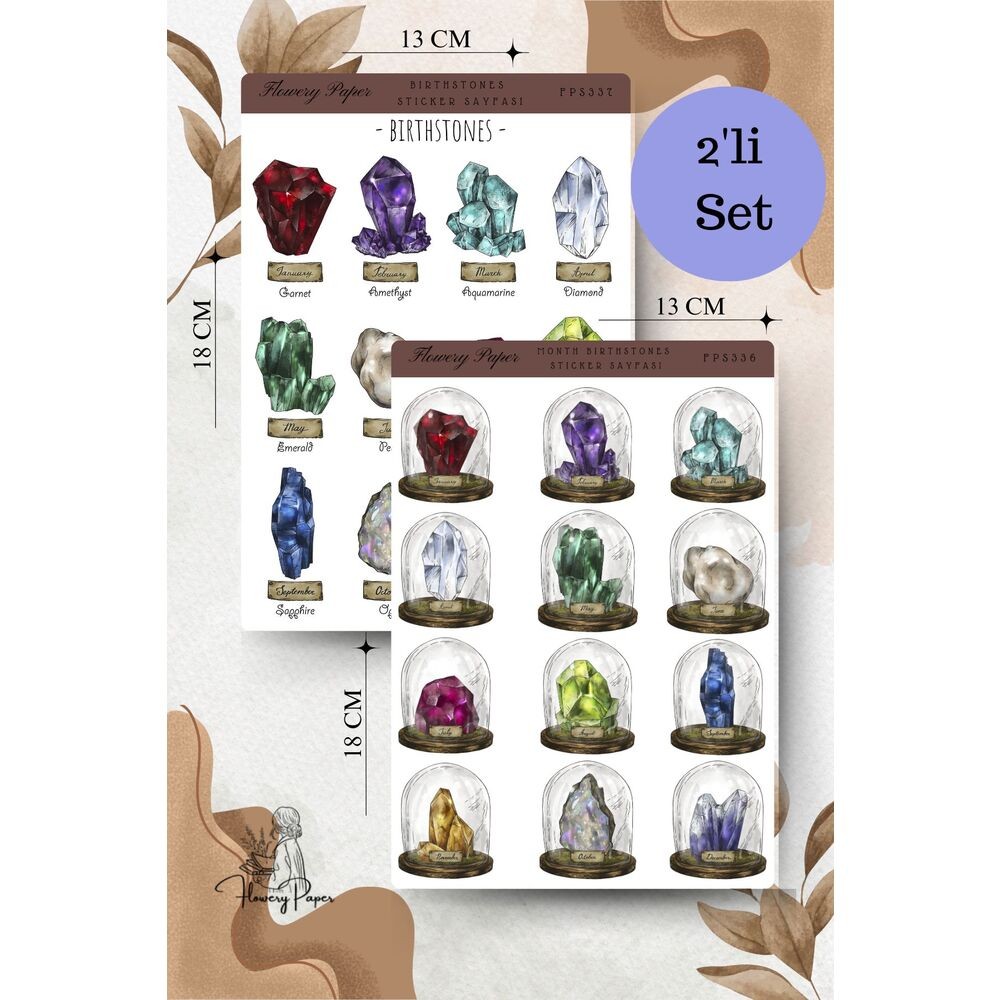 Birtstones 2li Sticker Sayfaları
