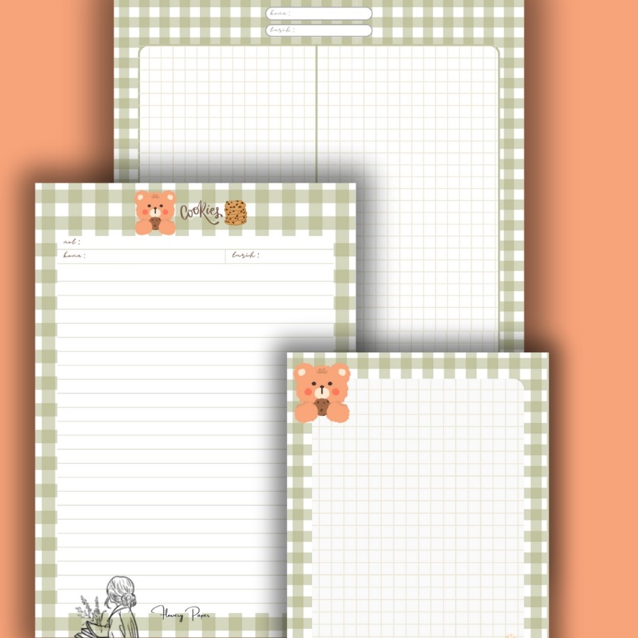 Cookiess Yeşil Notepad Set