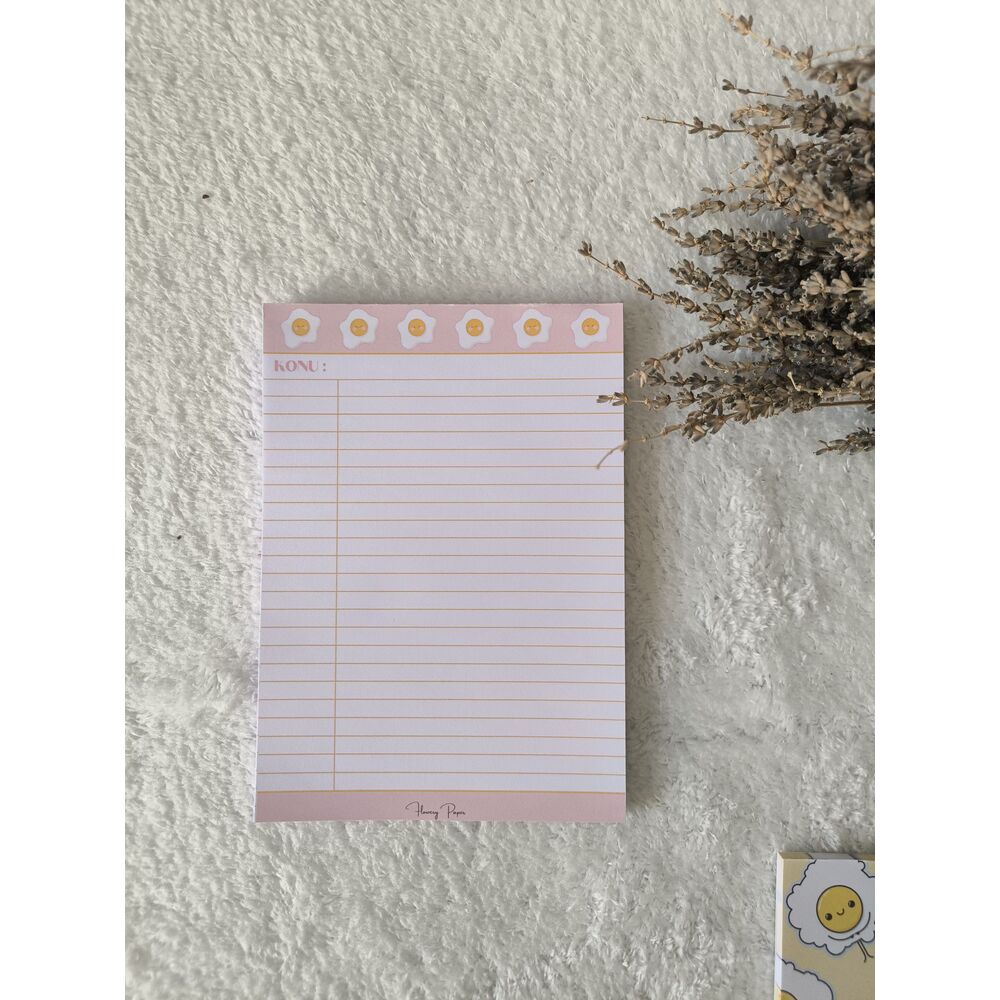 Yumurta Çizgili pembe defter A5
