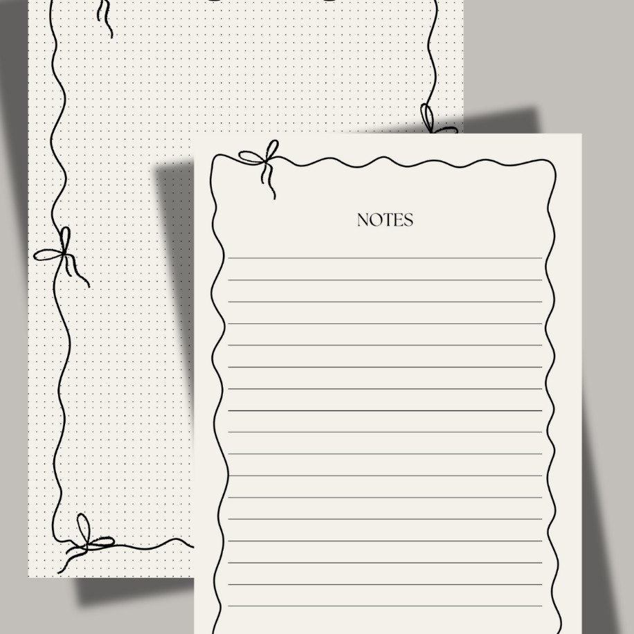 Siyah Kurdele 2li Notepad set ( A4 +A5) ( seçiniz)