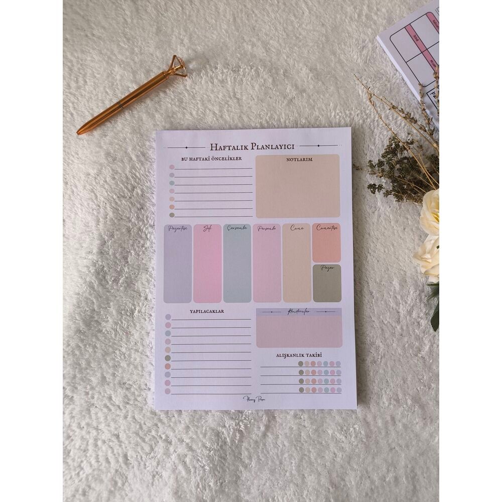 A4 Soft Haftalık Planlayici