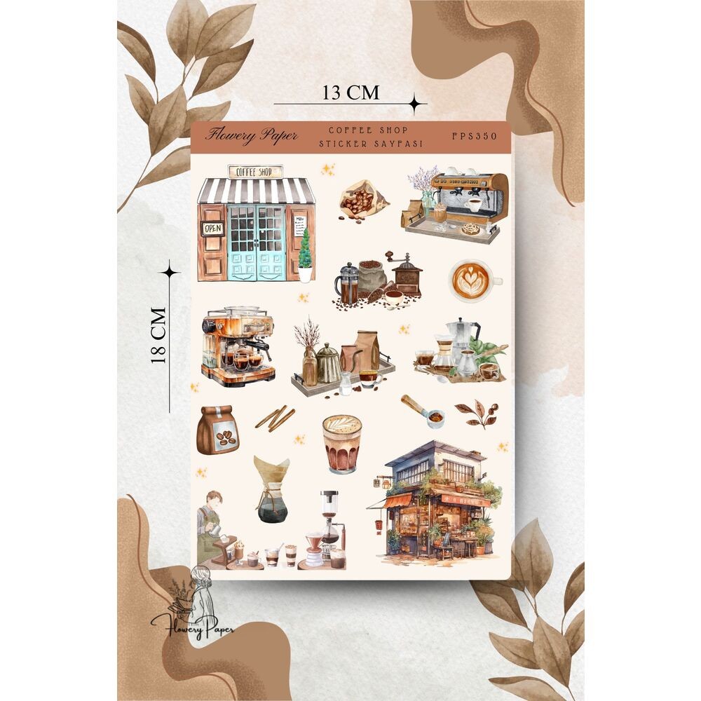 Coffee Shop Sticker Sayfası - FPS350