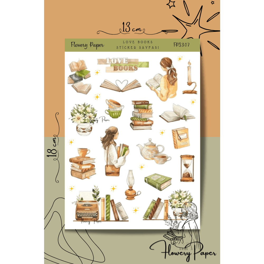 Love Books Sticker Sayfası- FPS307