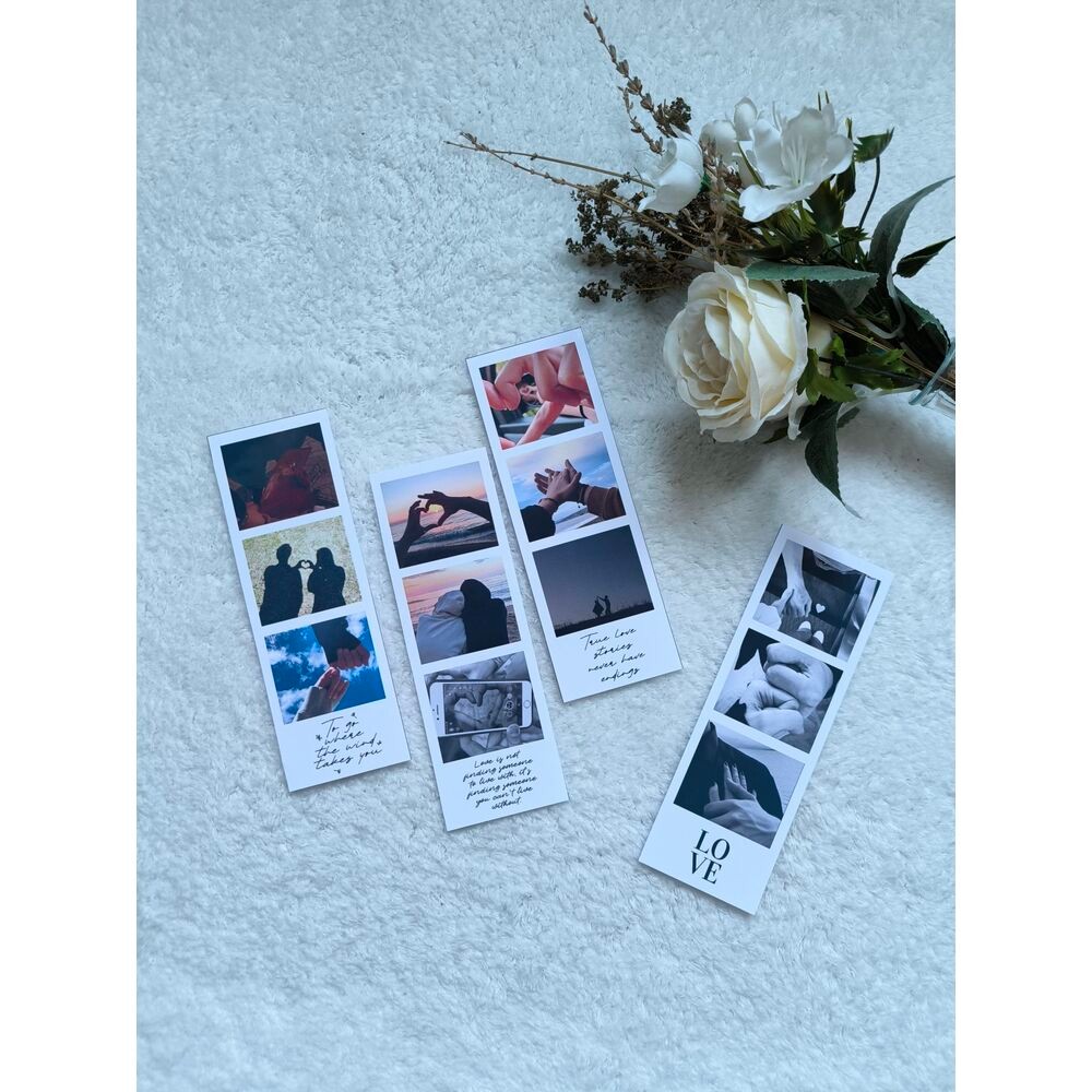 Kişiye Özel Fotoğraflı 4lü kitap Ayracı