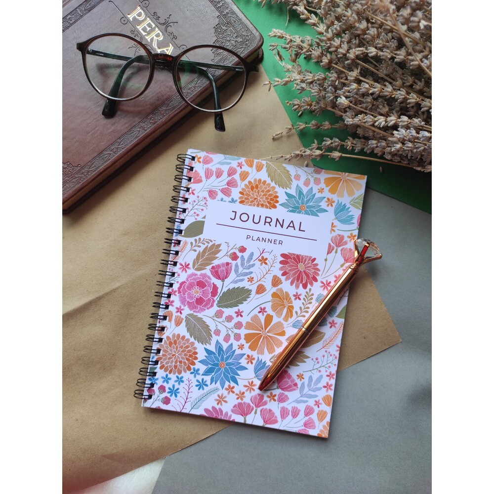 Çiçekli A5 Telli Defter