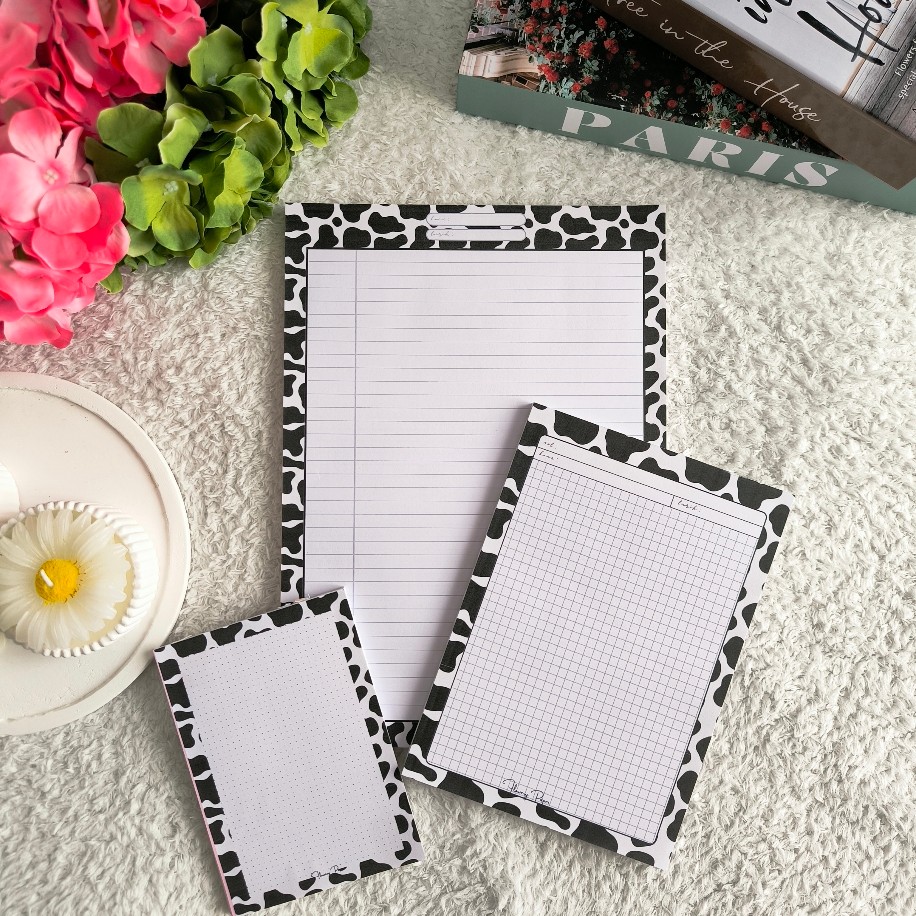 İnek desenli Notepad Set  ( Tekli alım için seçeneklerden seçiniz)