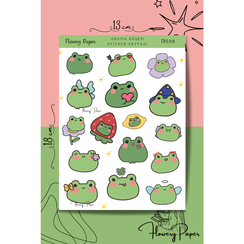 Kurbağa Sticker sayfası - FPS314