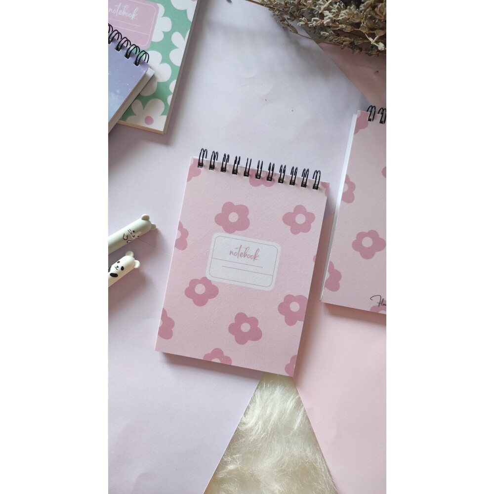 Pembe Çiçek Telli Defter