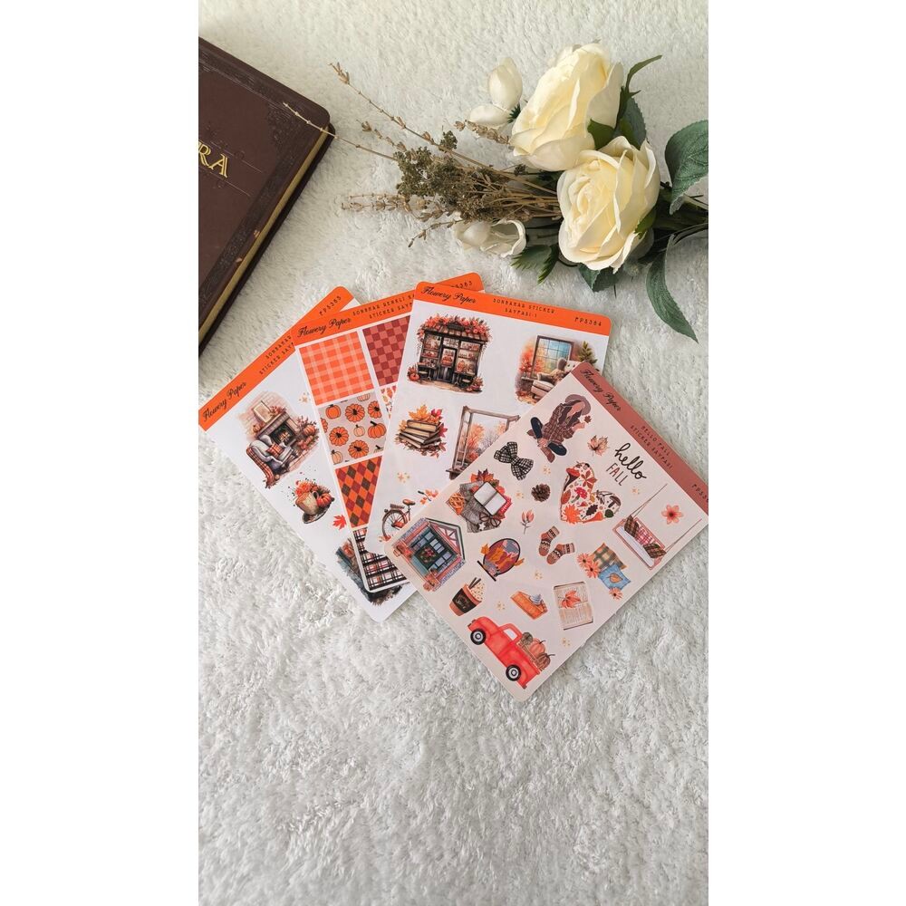 4lü sonbahar Sticker set