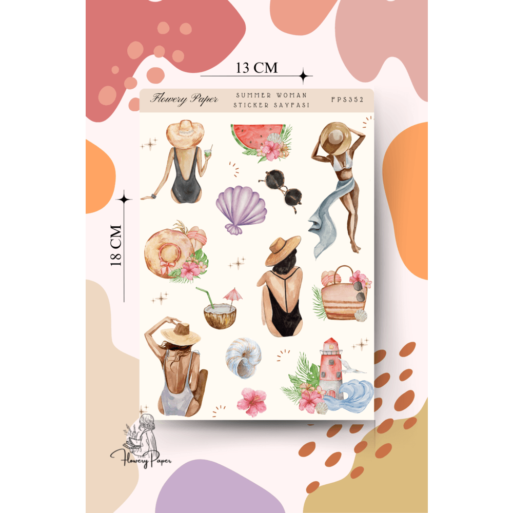 Summer Woman Sticker Sayfası -FPS352