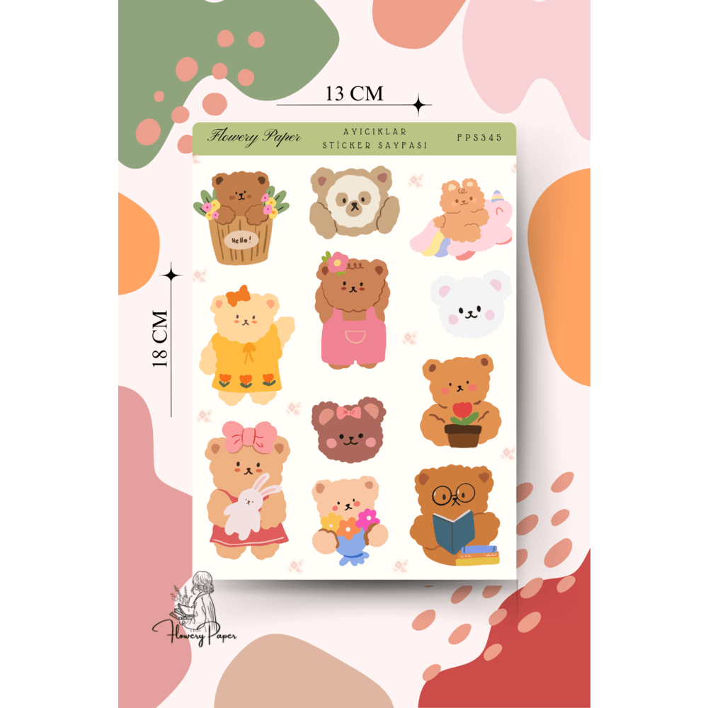 Ayıcıklar Sticker sayfası- FPS345