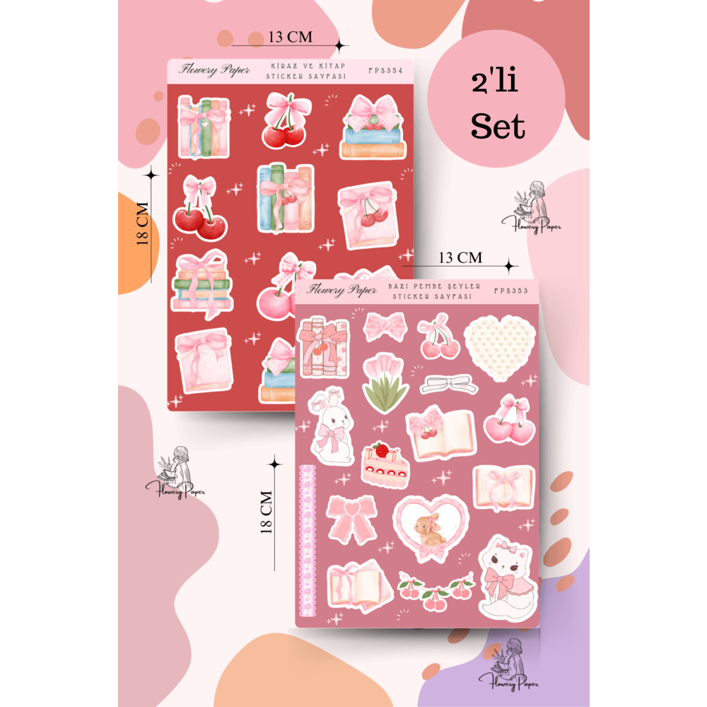2&#039;li Şirin Temalı Sticker Sayfaları